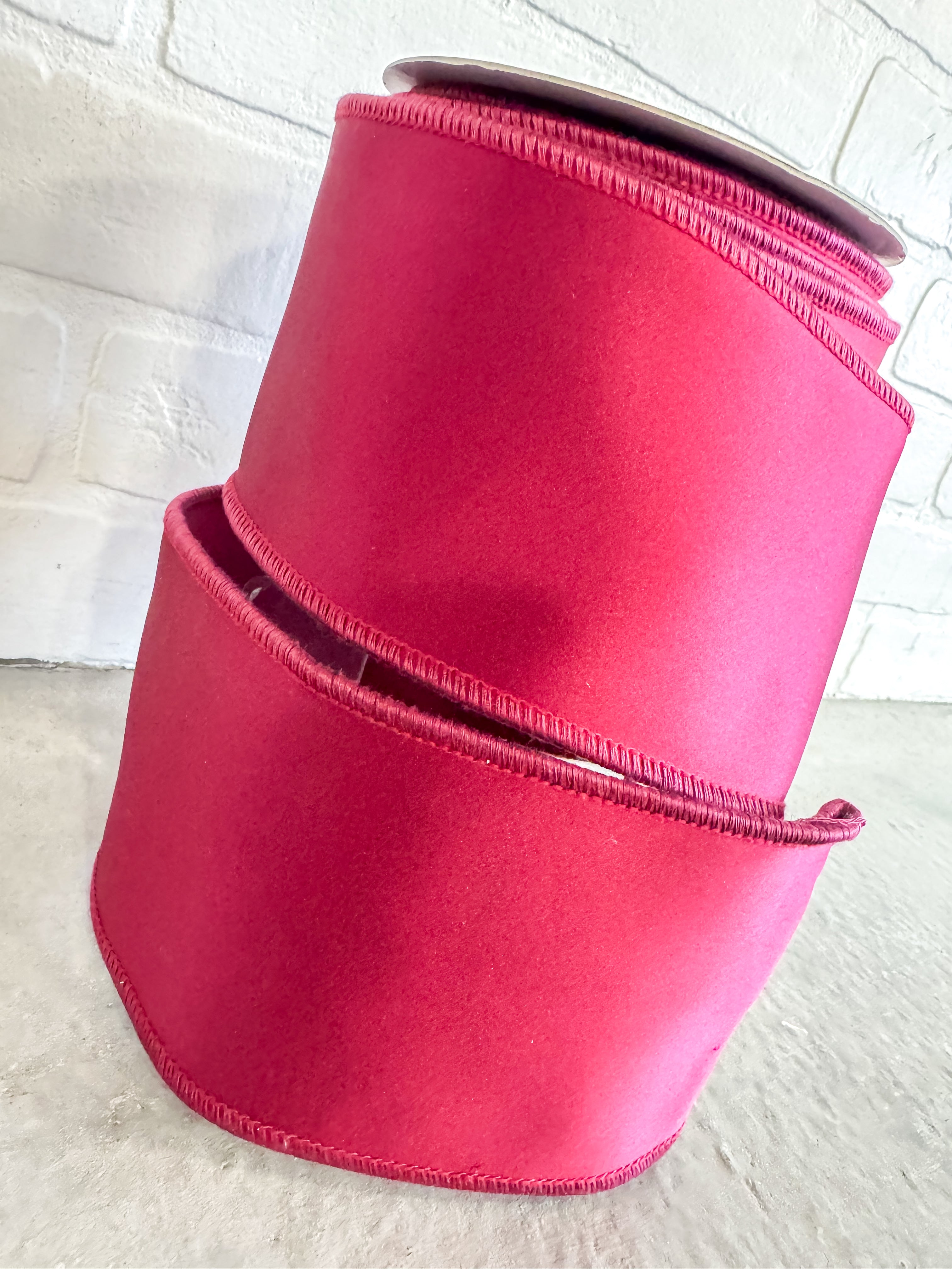 John Mark Ribbon Burgundy Satin DBL Fused