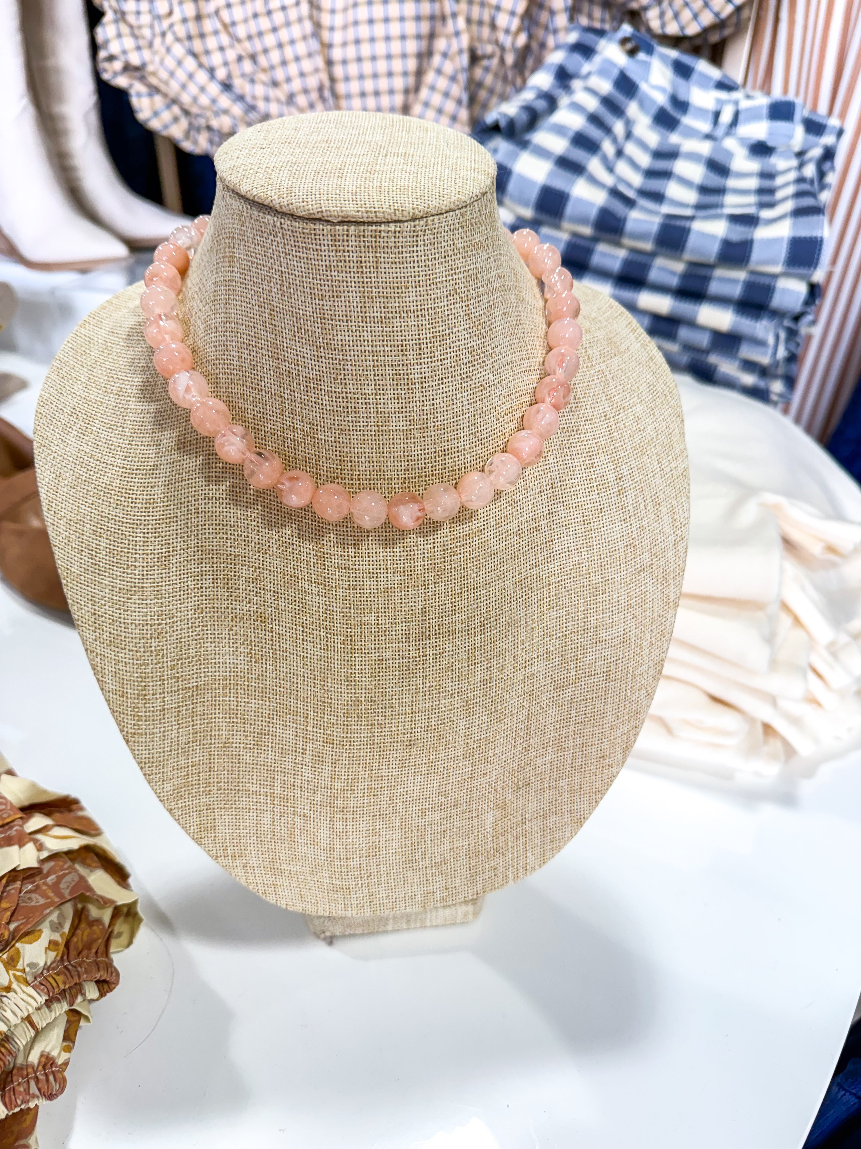 Light Pink Small Beaded Necklace