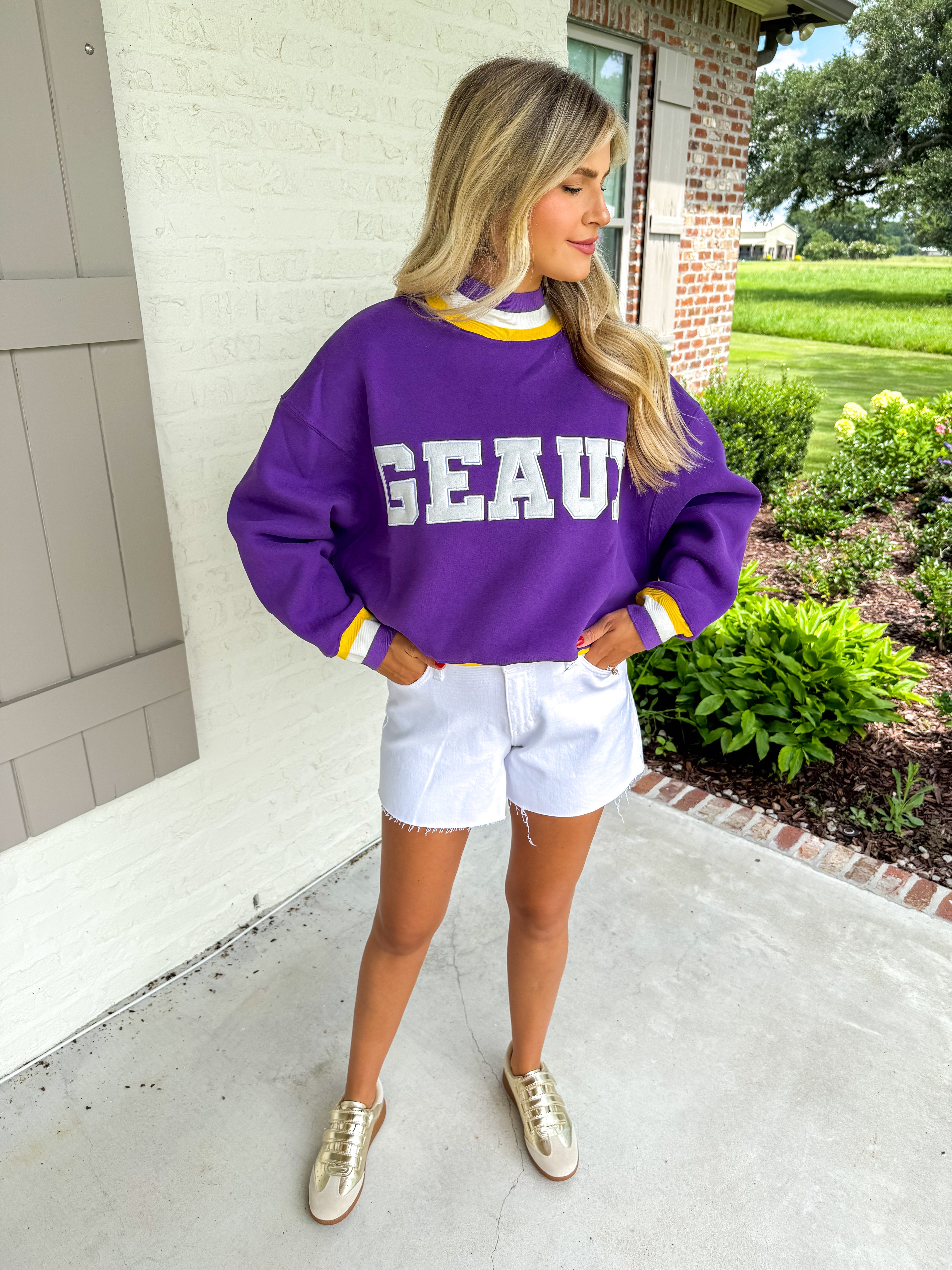 Geaux Team Mock Neck Sweatshirt