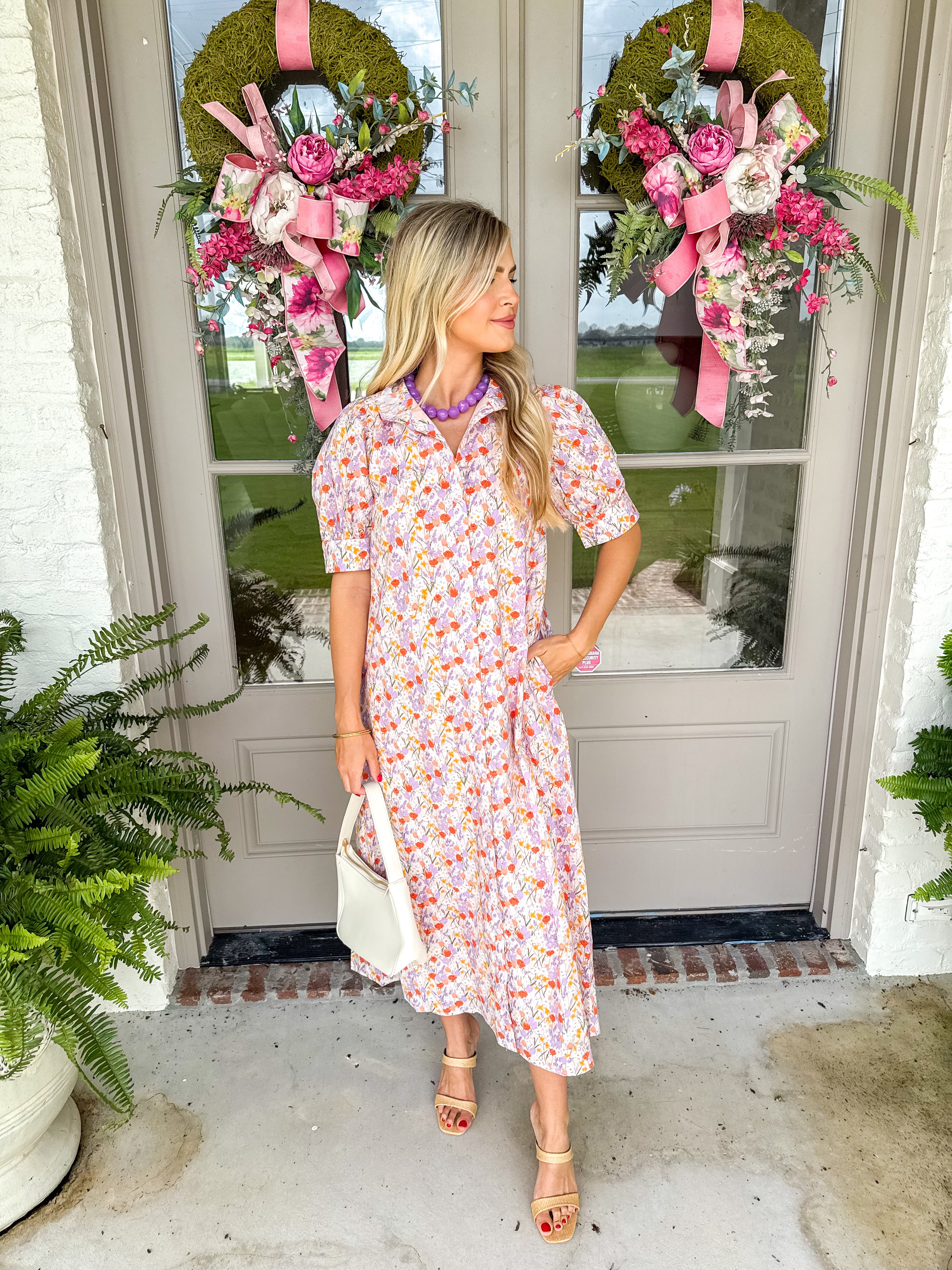 Meadow Song Lavendar Floral Maxi