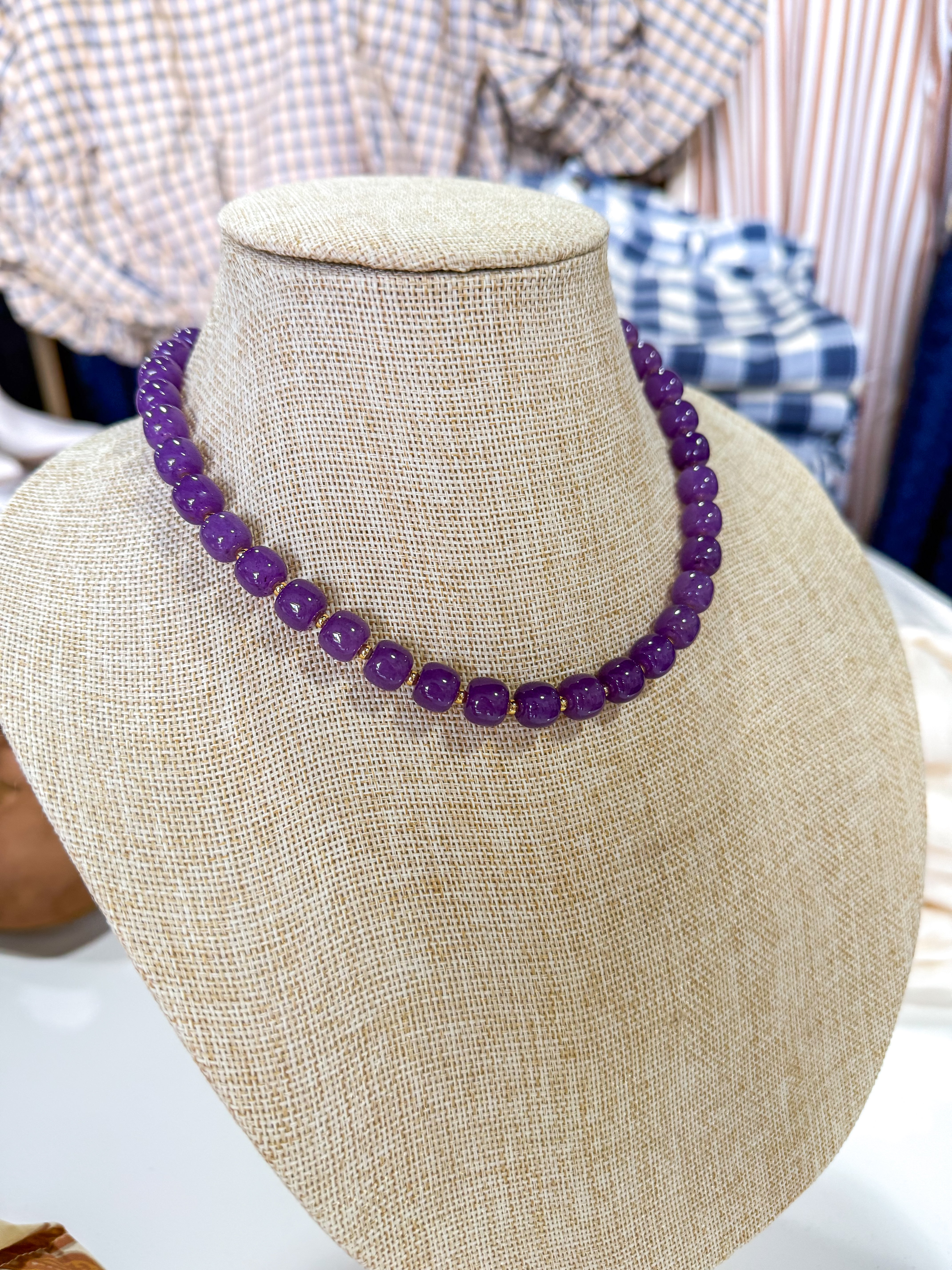 Purple Small Beaded Necklace