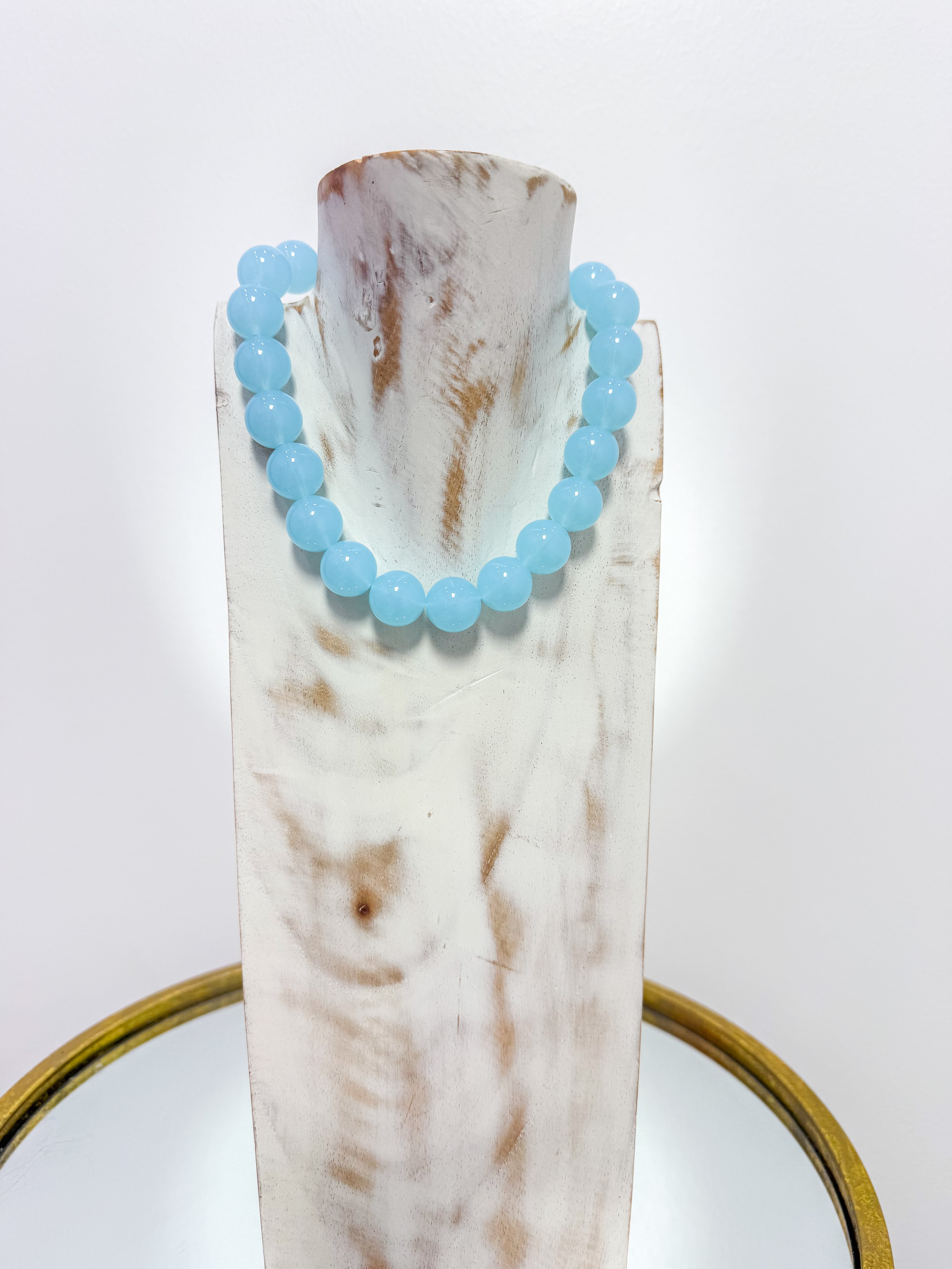 Light Blue Bead Necklace