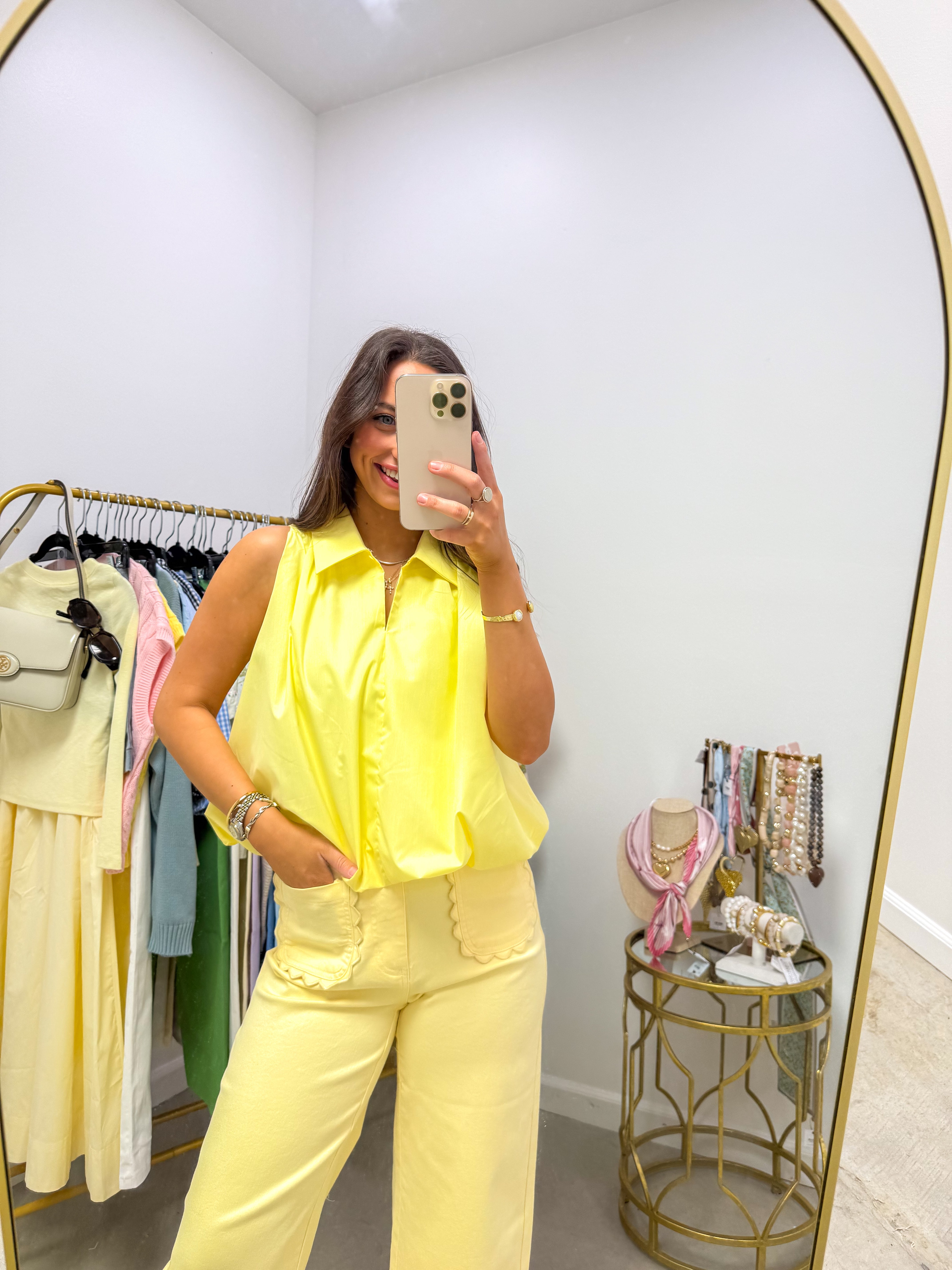 Flirty Yellow Bubble Top