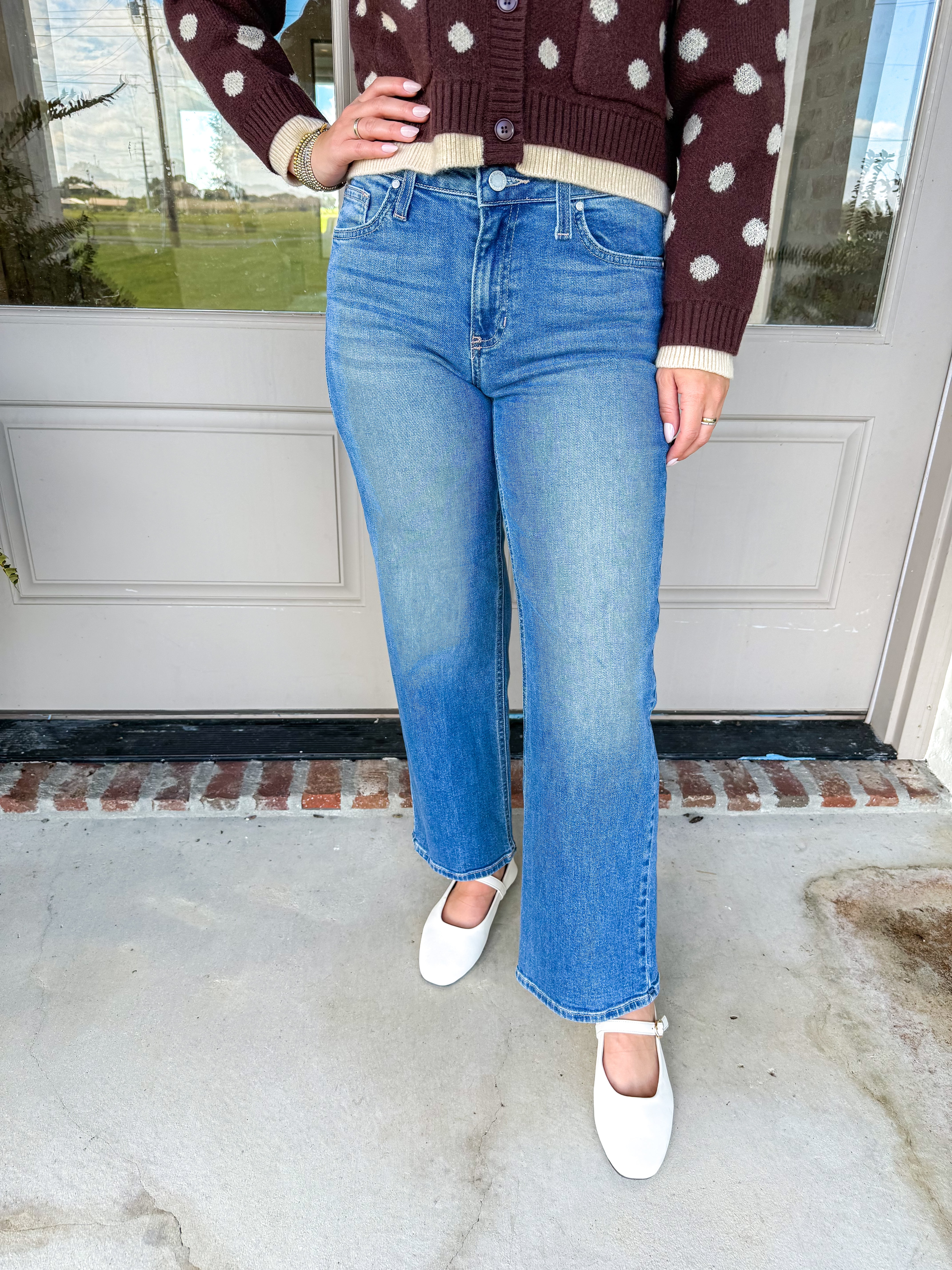 Medium Denim MR Slim Wide Leg