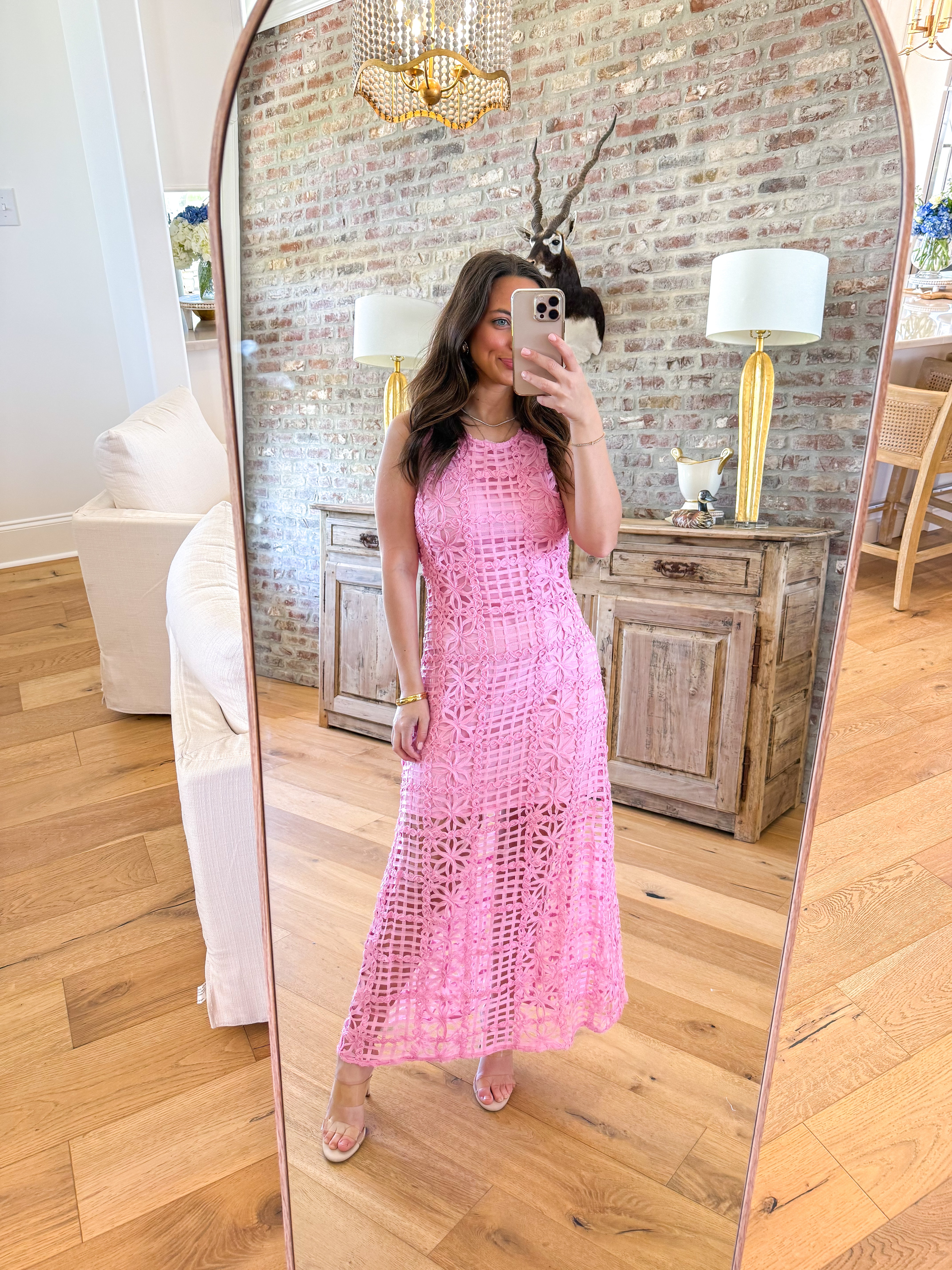 Garden Soirée Lace Maxi Pink