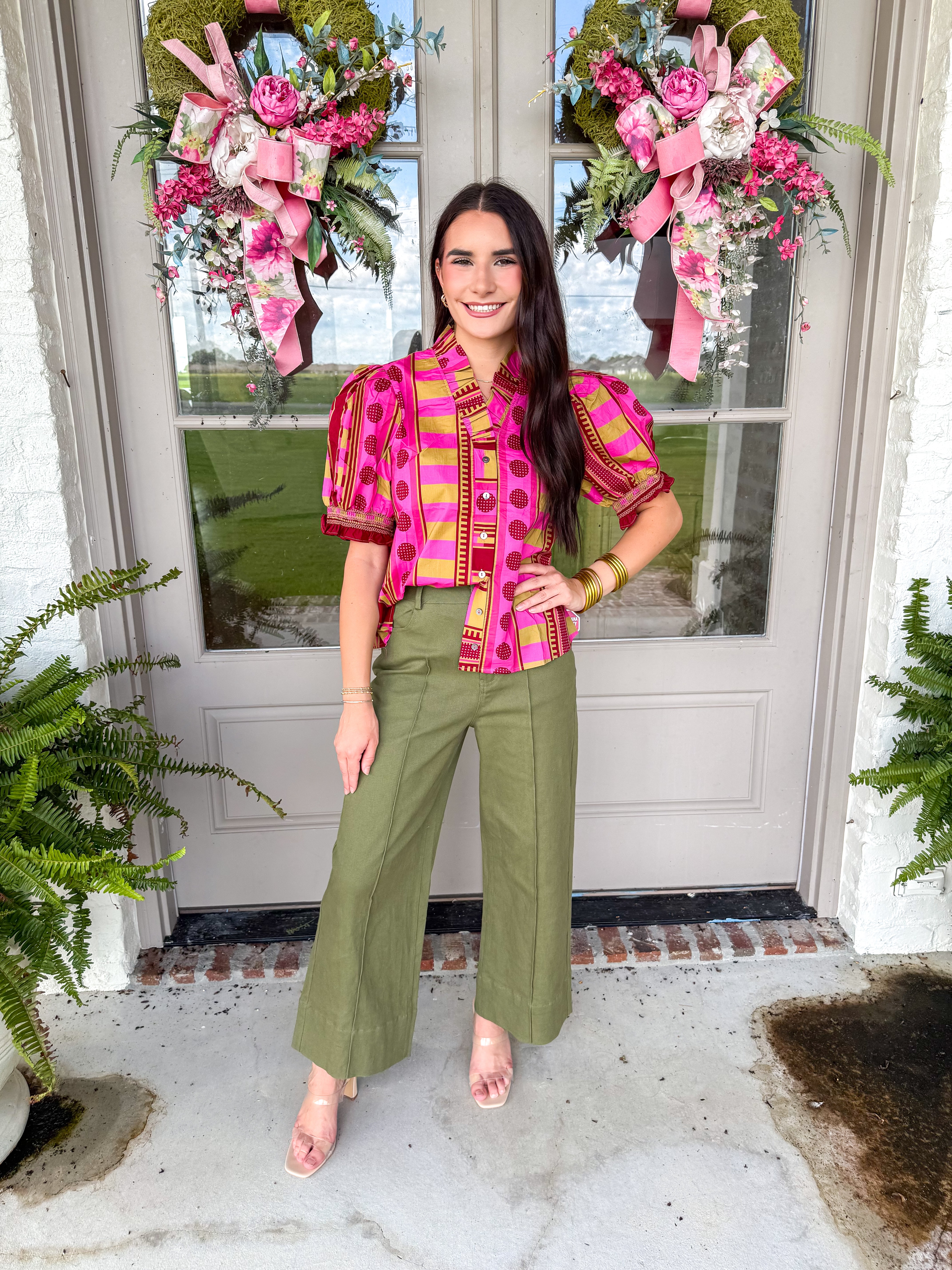 The Penelope Mixed Print Blouse