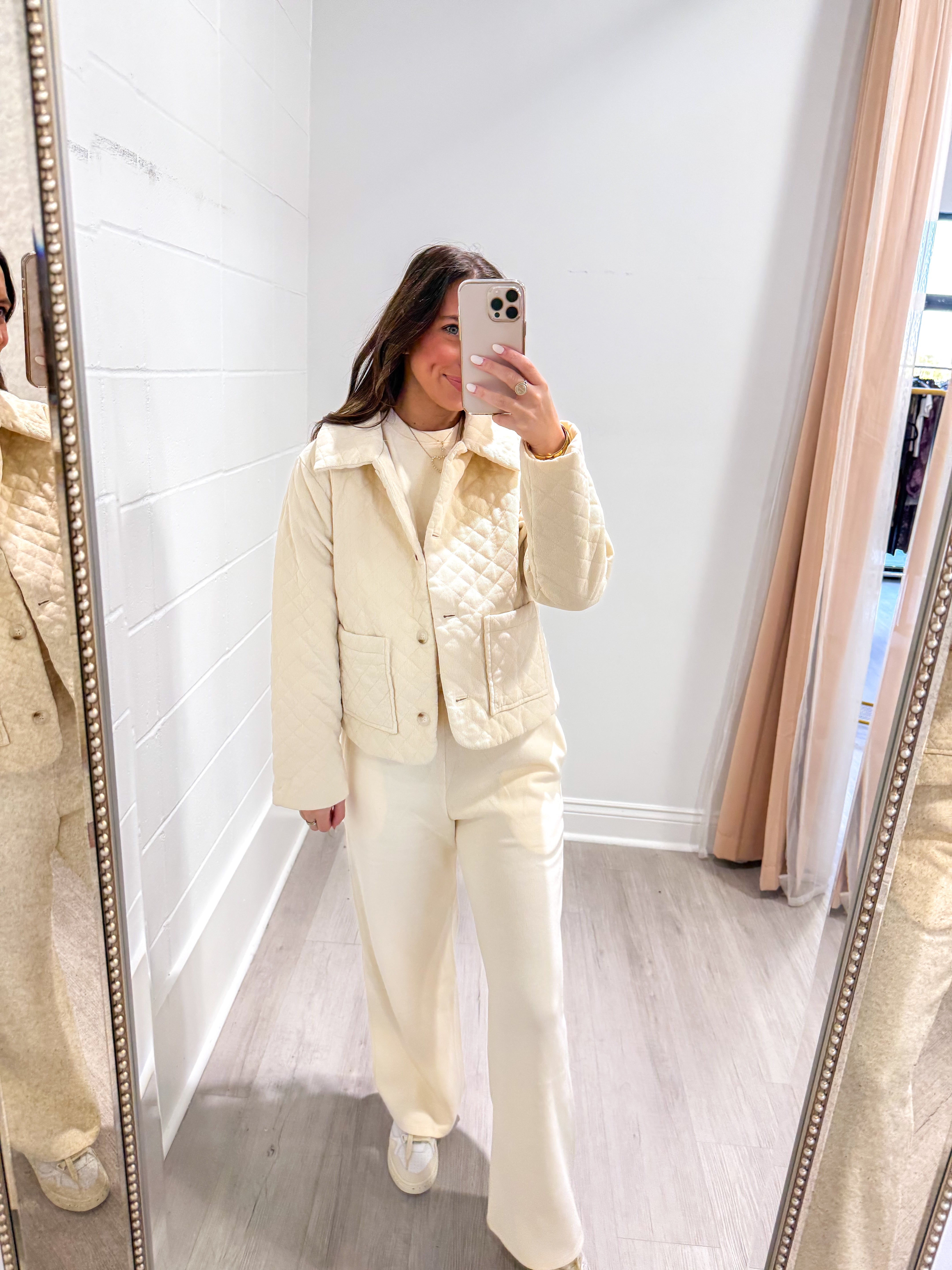 Chandler Quilted Ivory Jacket