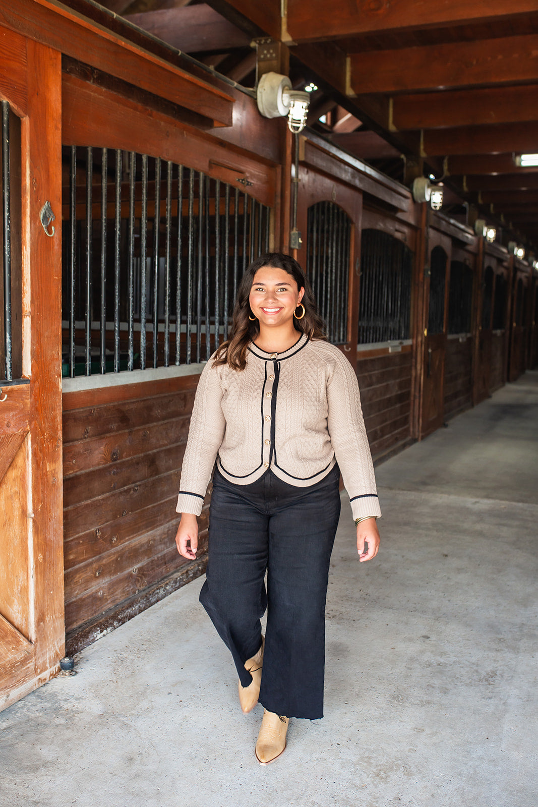 My Girl Taupe Cardigan Sweater