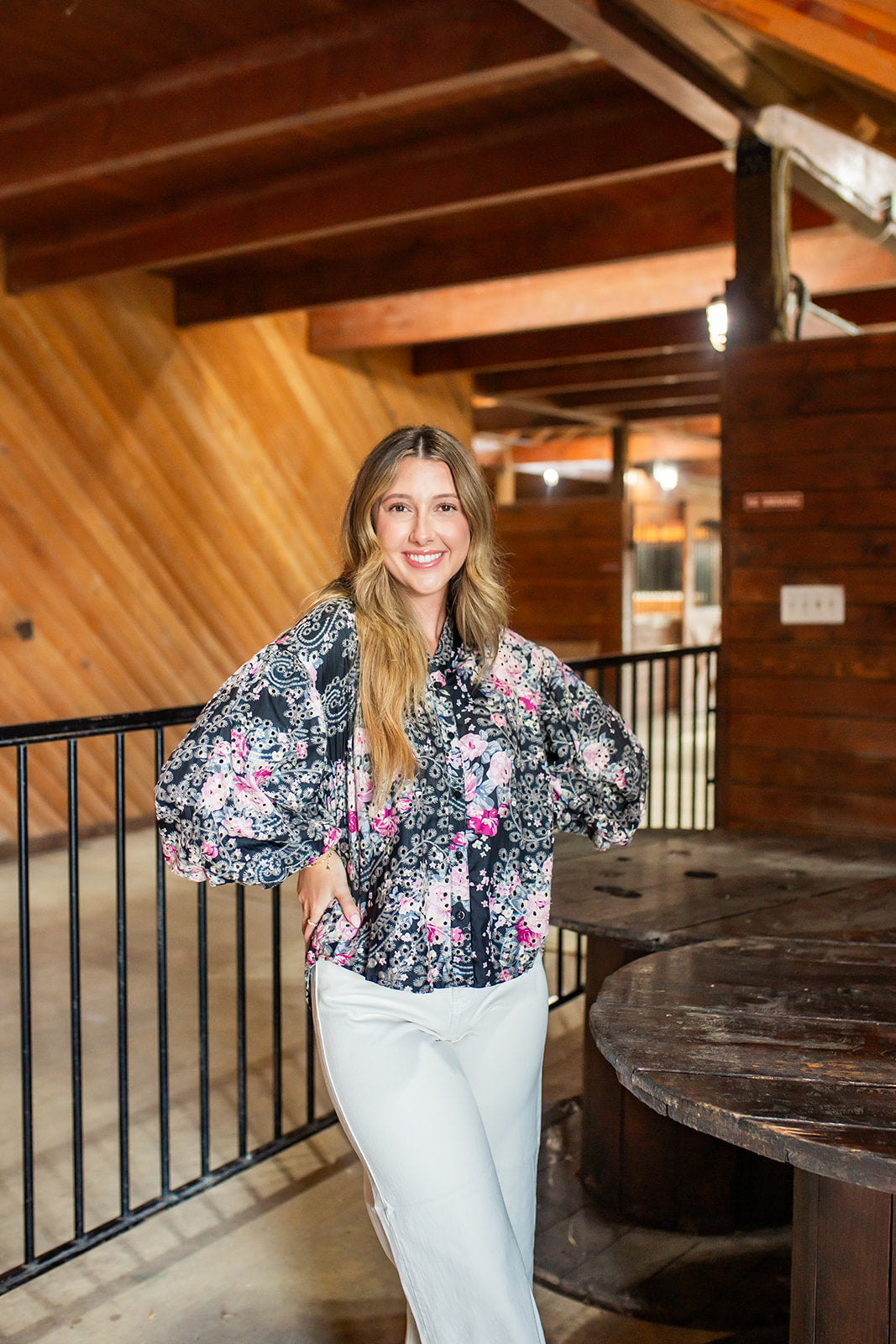 Pretty Girl Black Floral Blouse