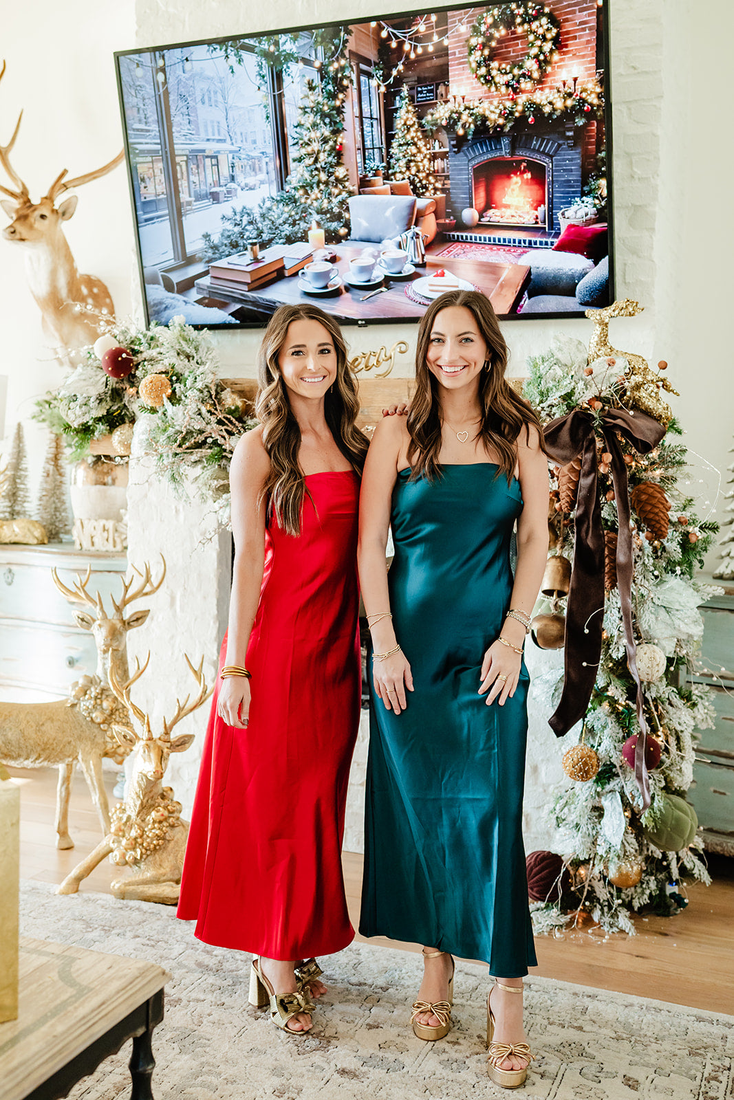 Jessamine Dark Red Satin Maxi