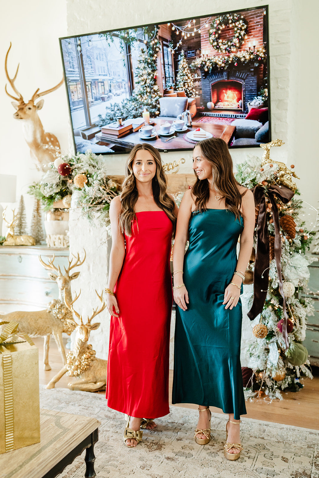 Jessamine Dark Red Satin Maxi