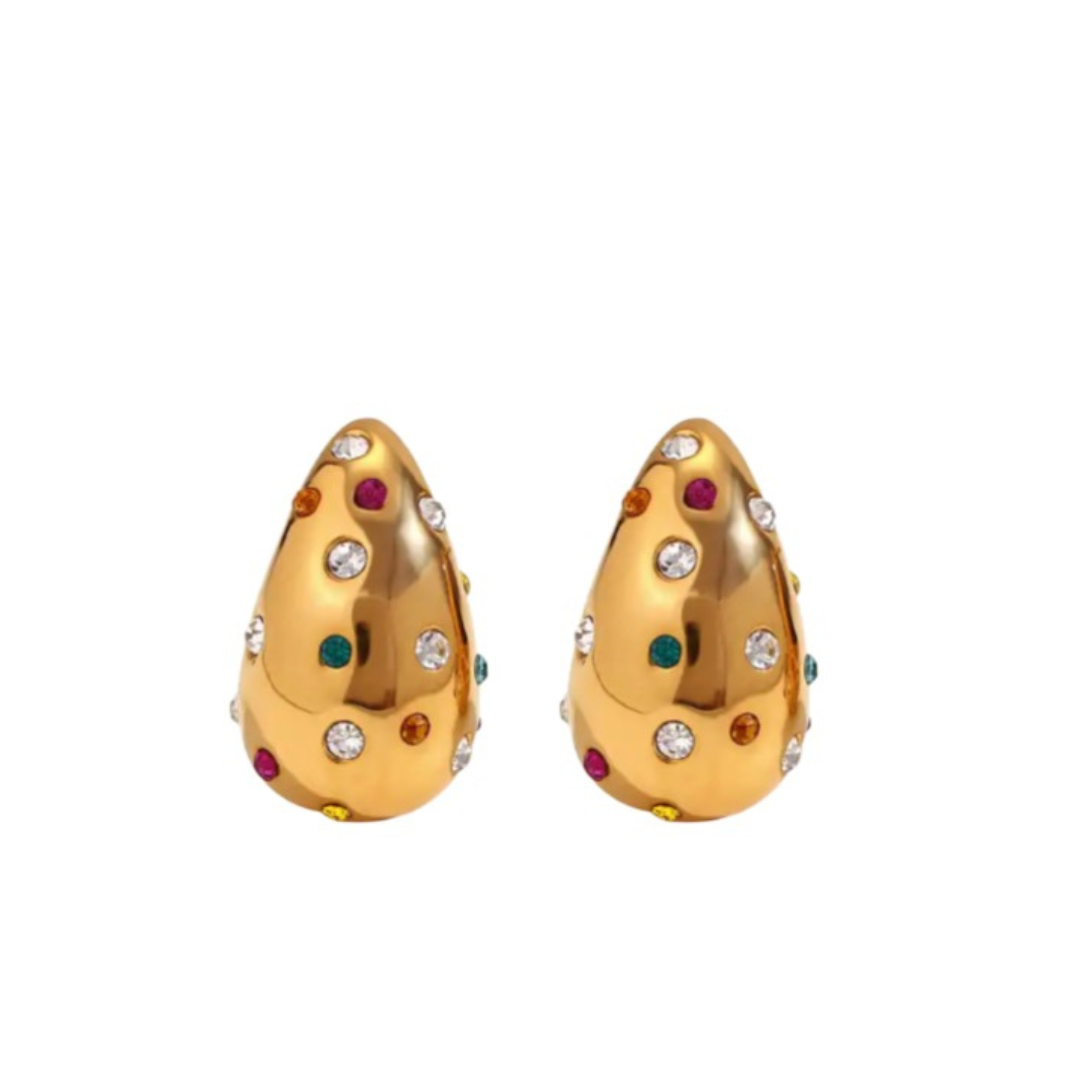 Gemstone Teardrop Earring