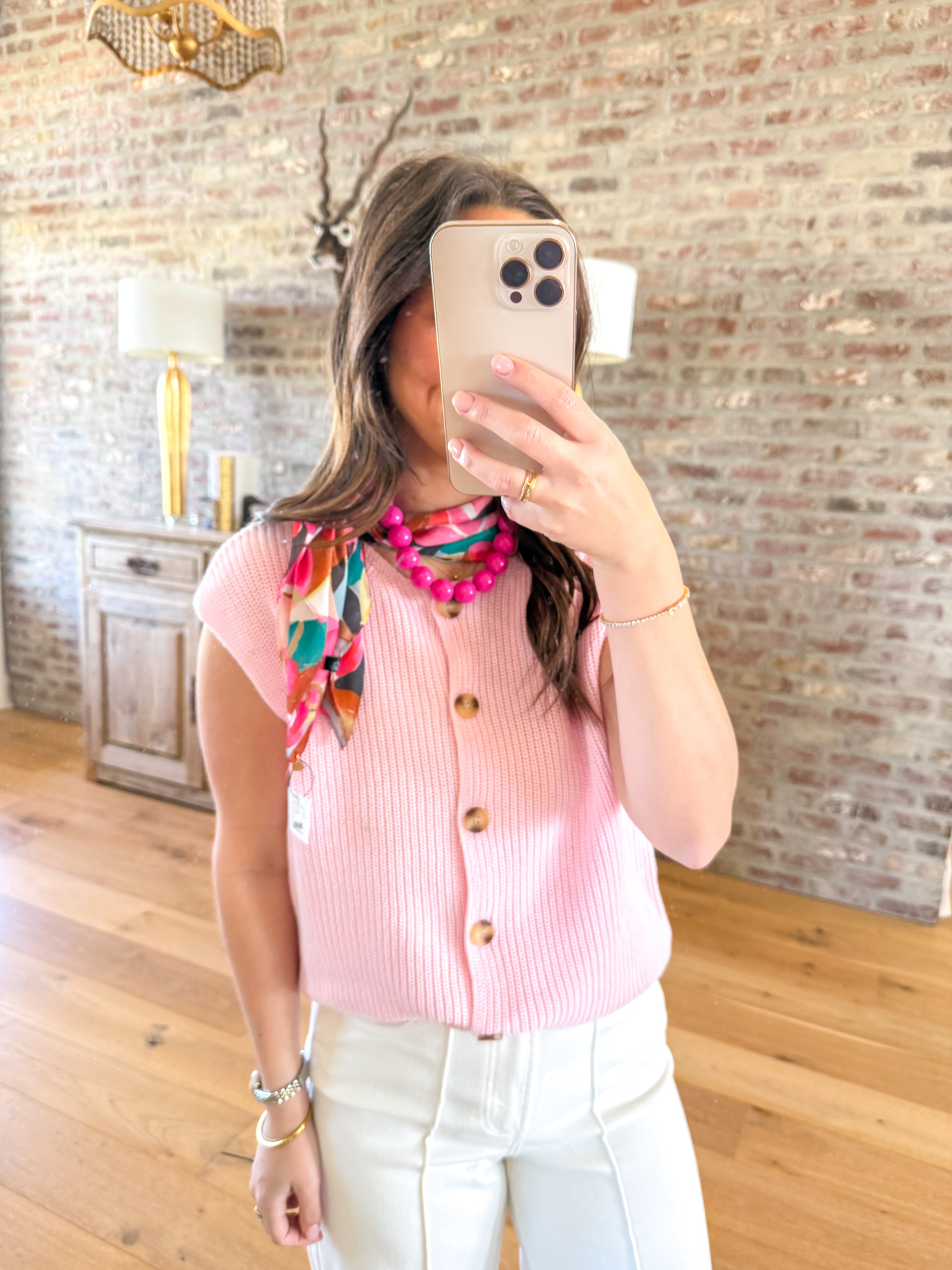 Sweet Caroline Pink Knit Vest