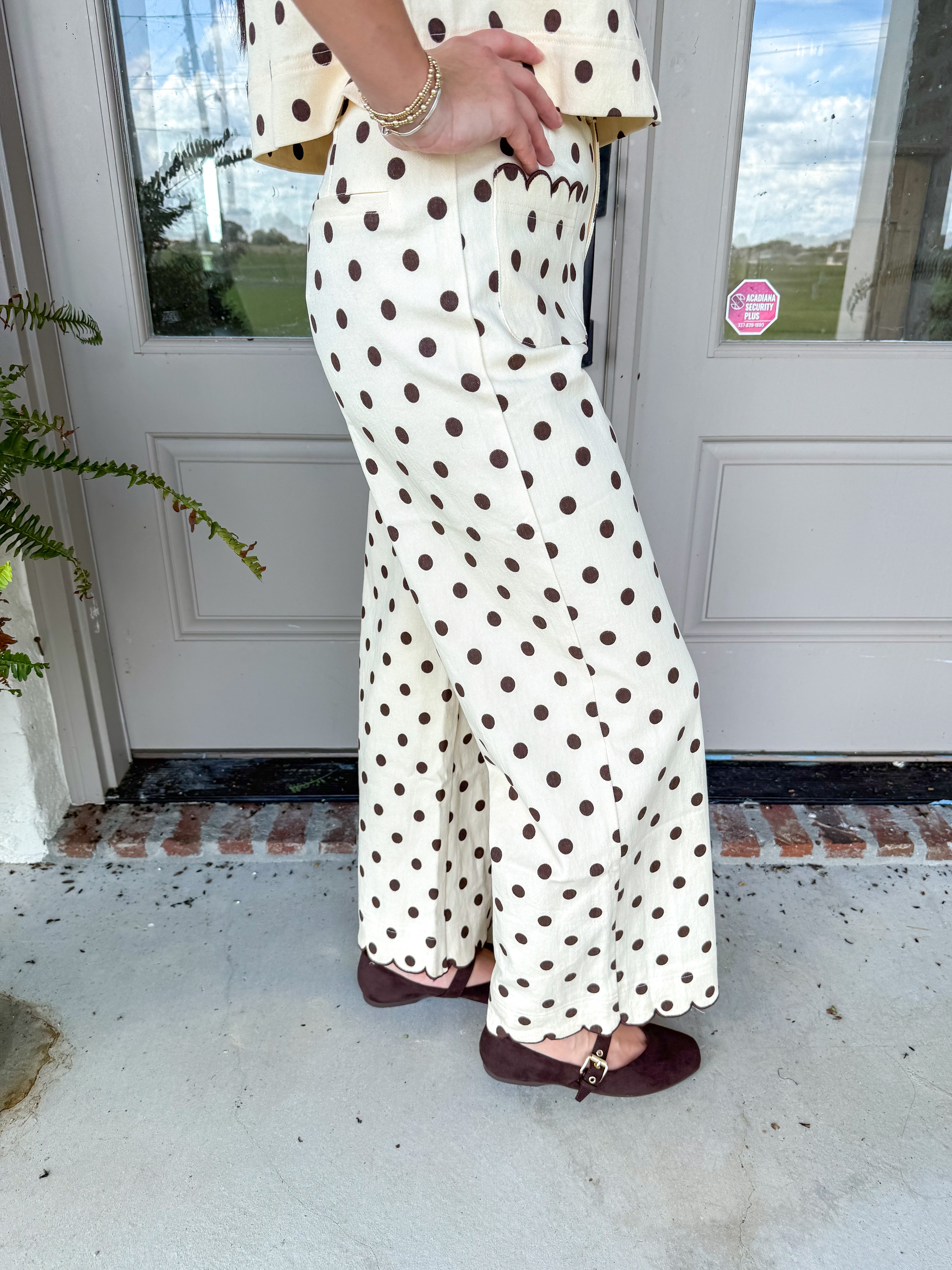Dotty About You Wide-Leg Trousers