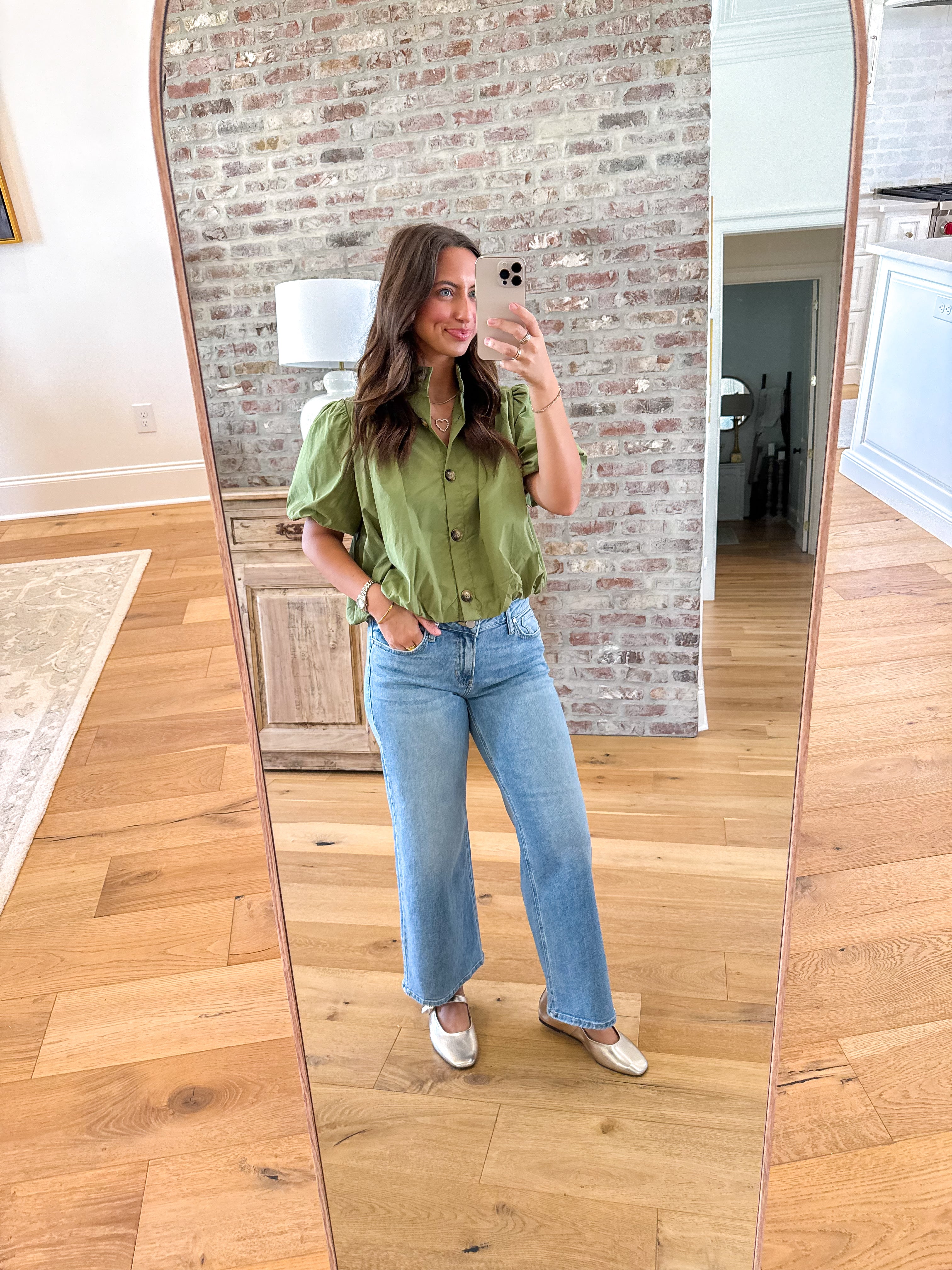 The Uptown Bubble Top Olive