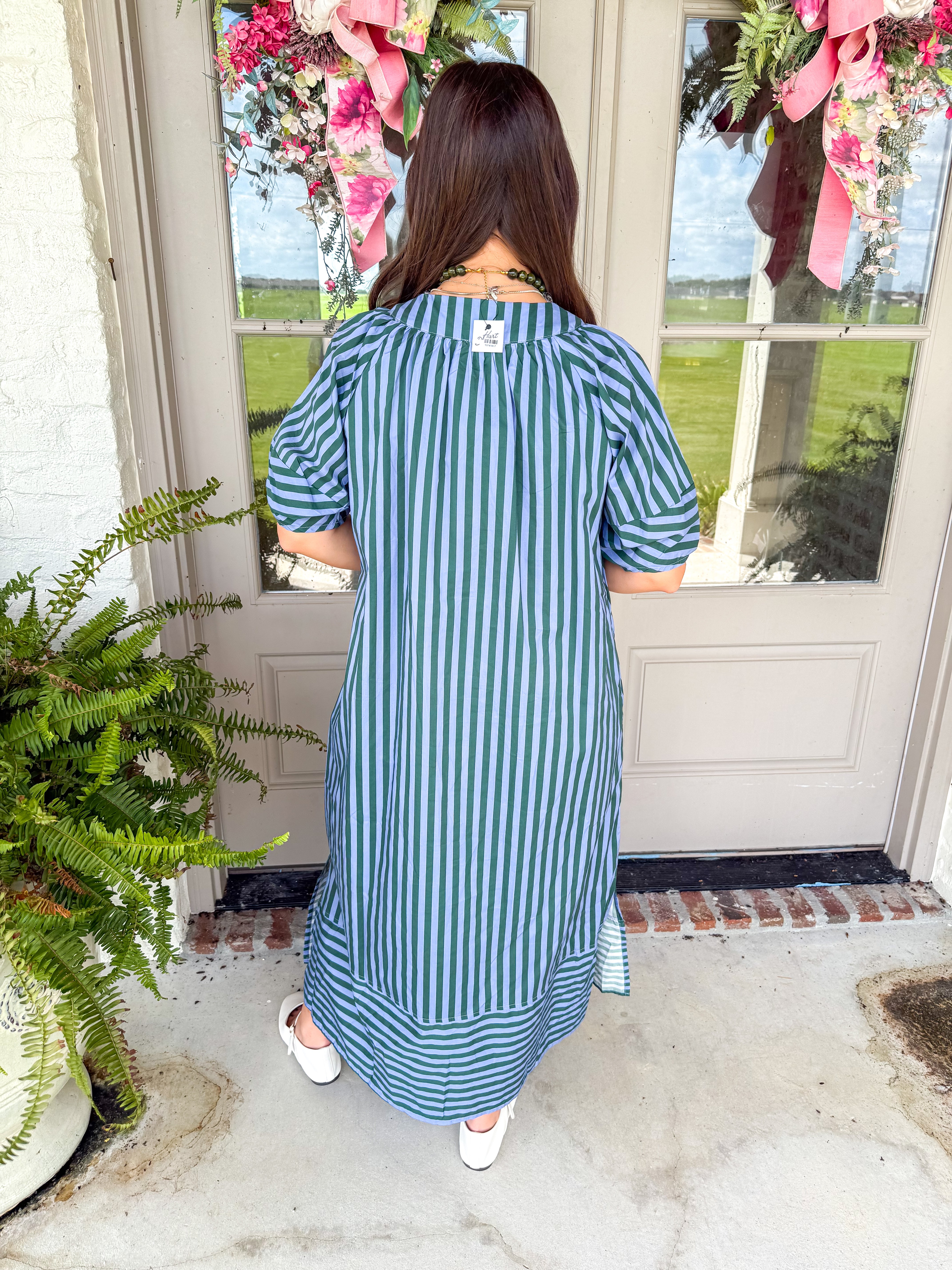 Coastal Stripe Midi Dress