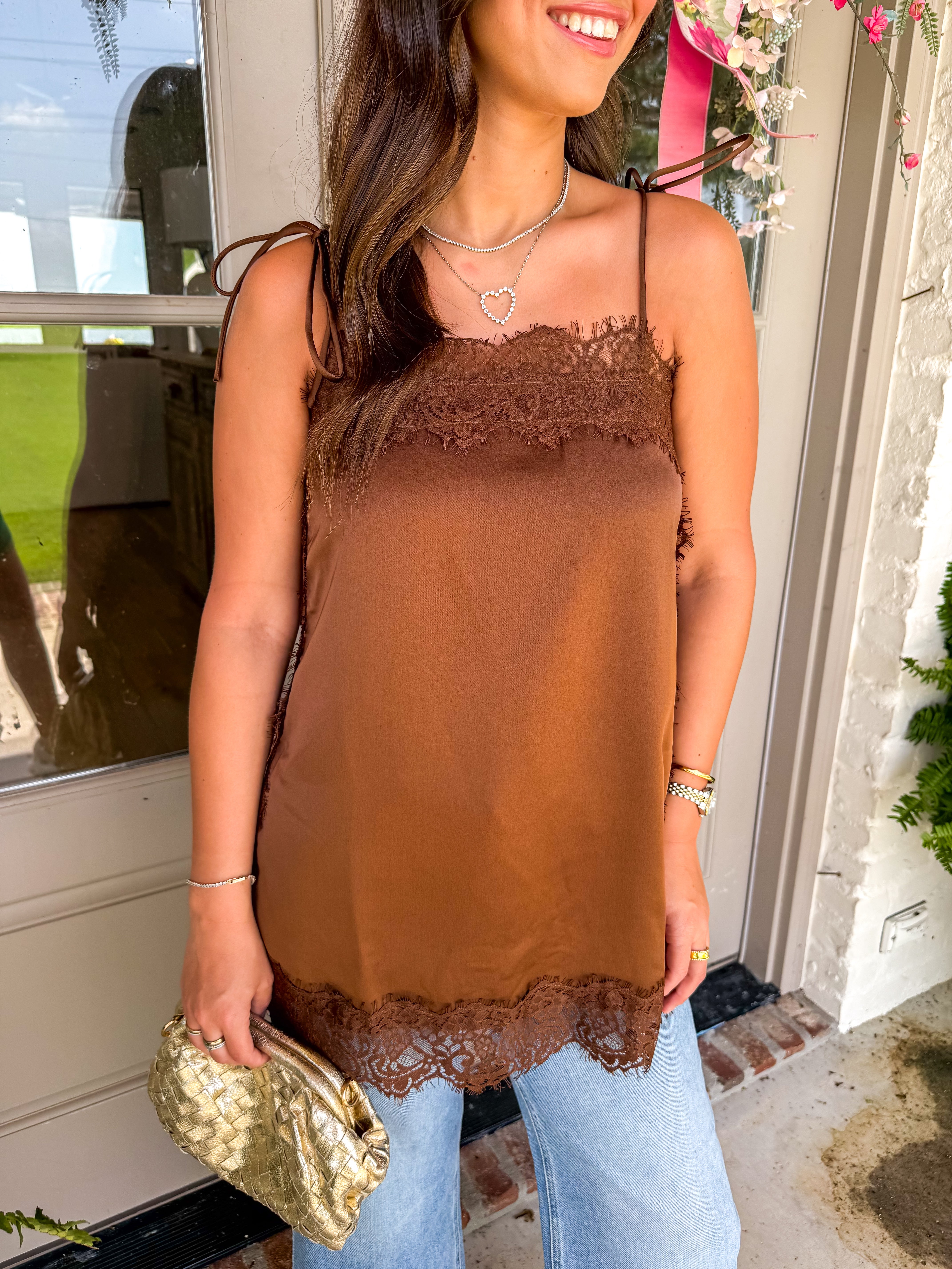 Chocolate Kiss Lace Cami