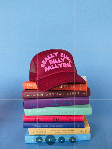 Dilly Dally Burgundy/Pink Trucker Hat