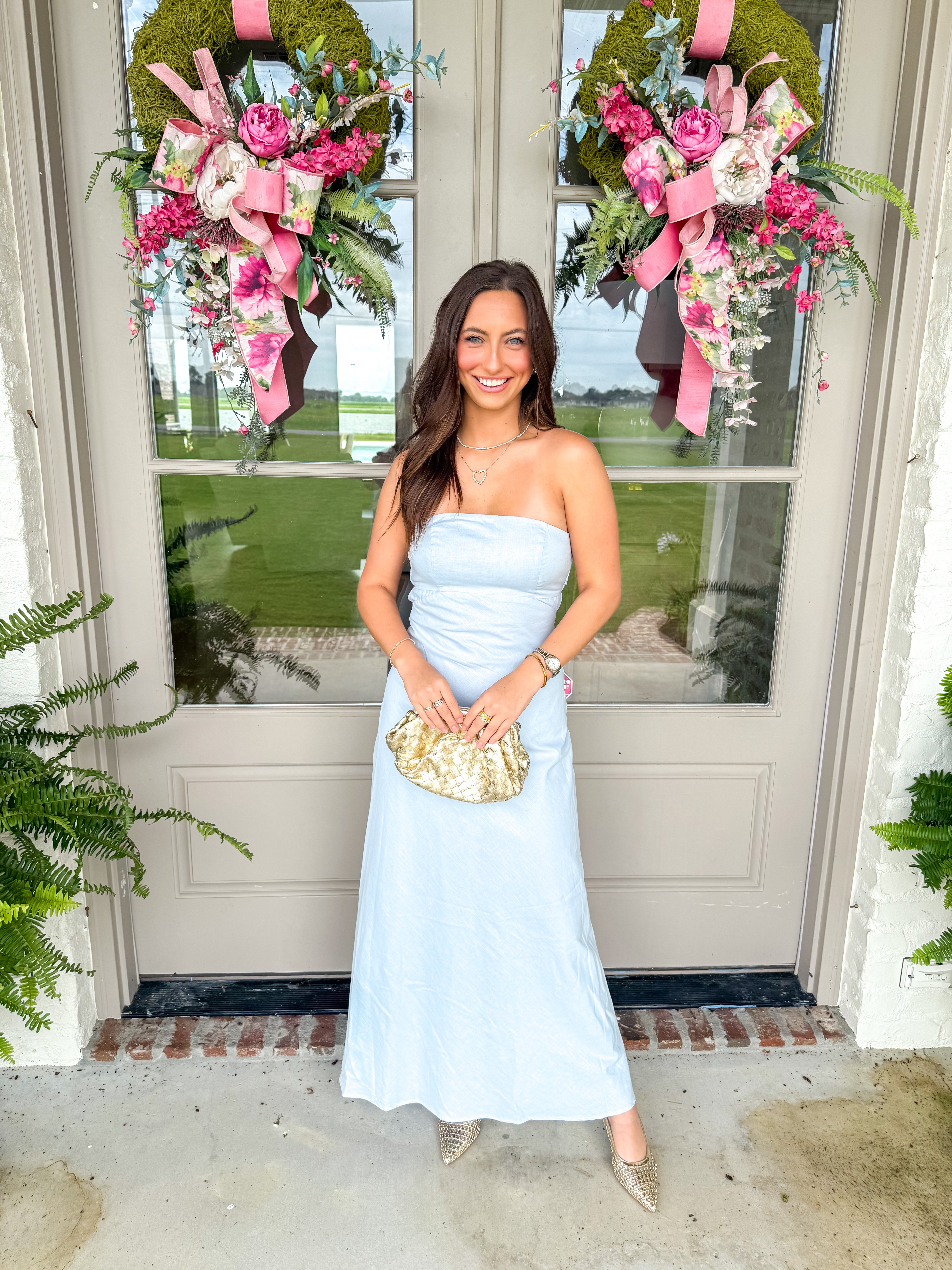 The Bayou Breeze Linen Maxi Blue
