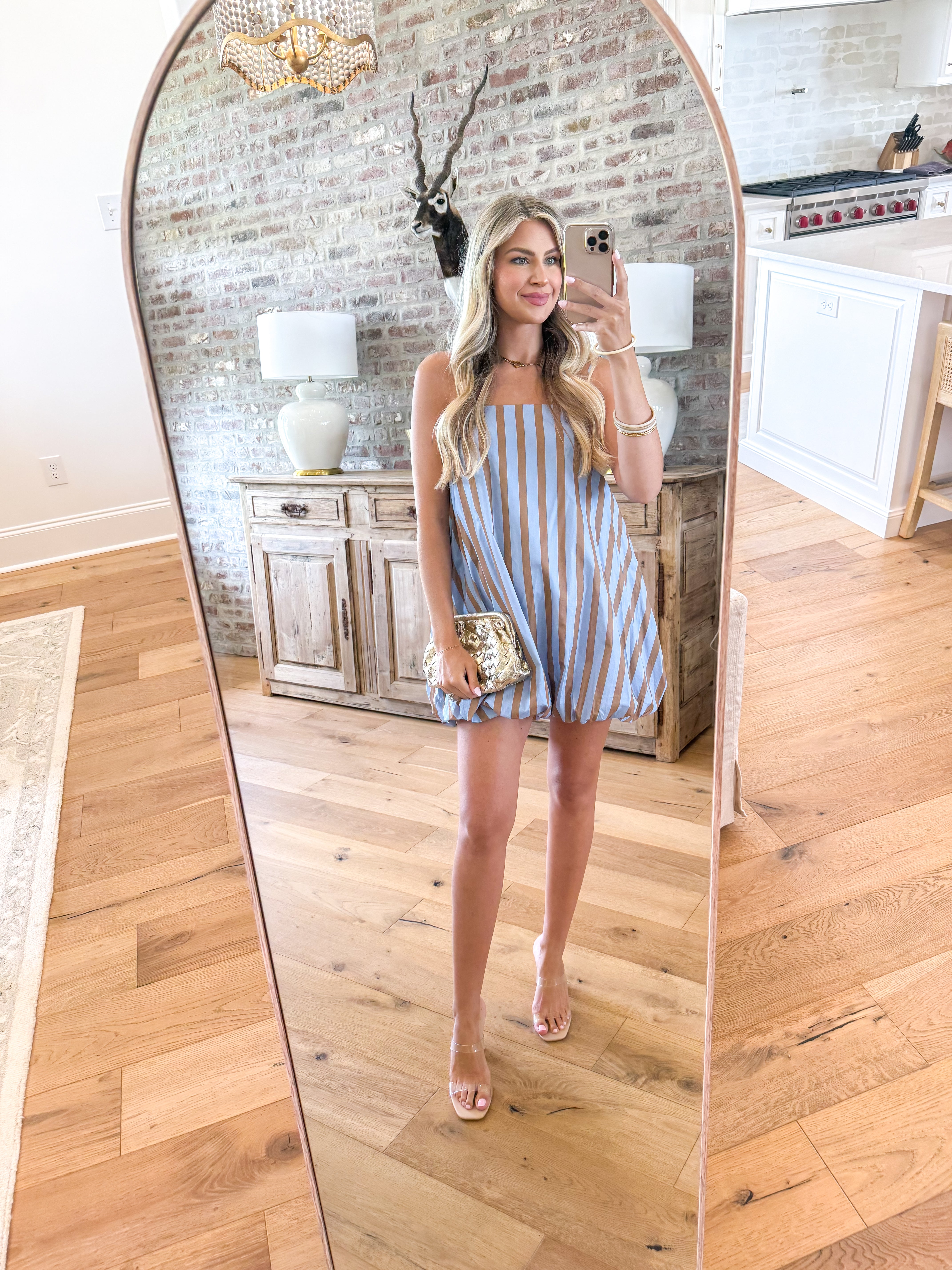Sundial Stripe Mini Dress