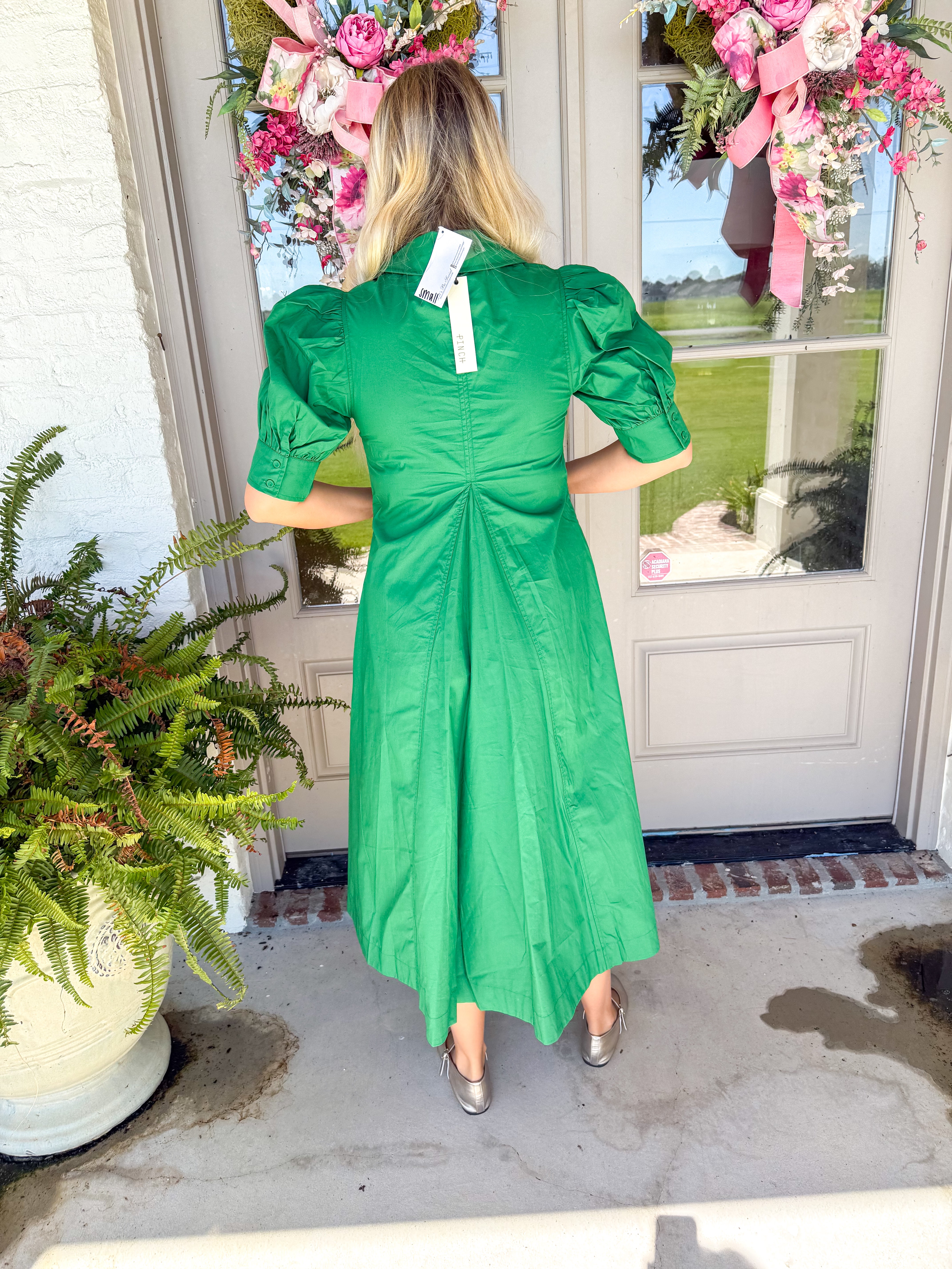Emerald Isle Pocketed Midi Dress