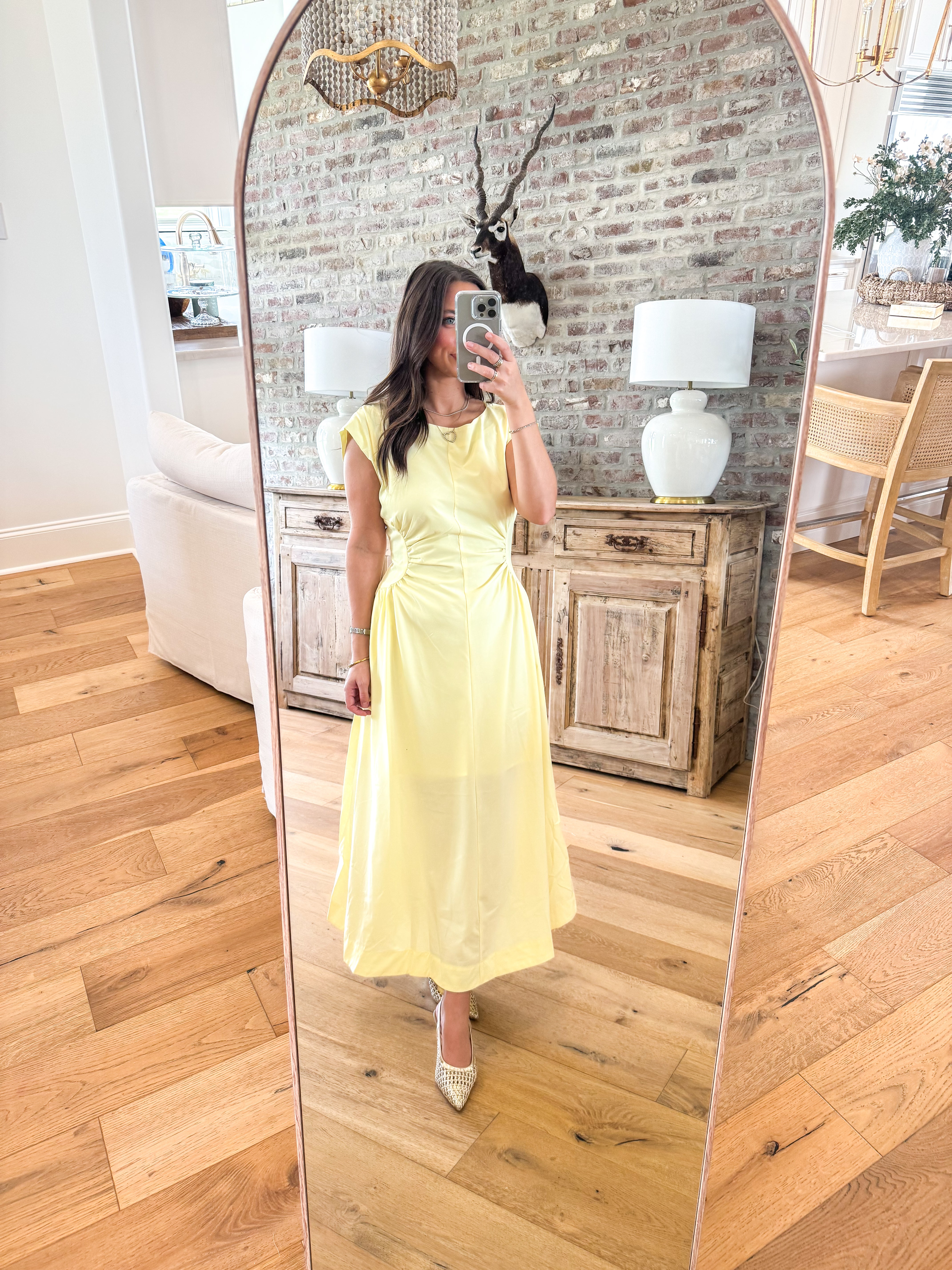Sunlit Yellow Midi Dress