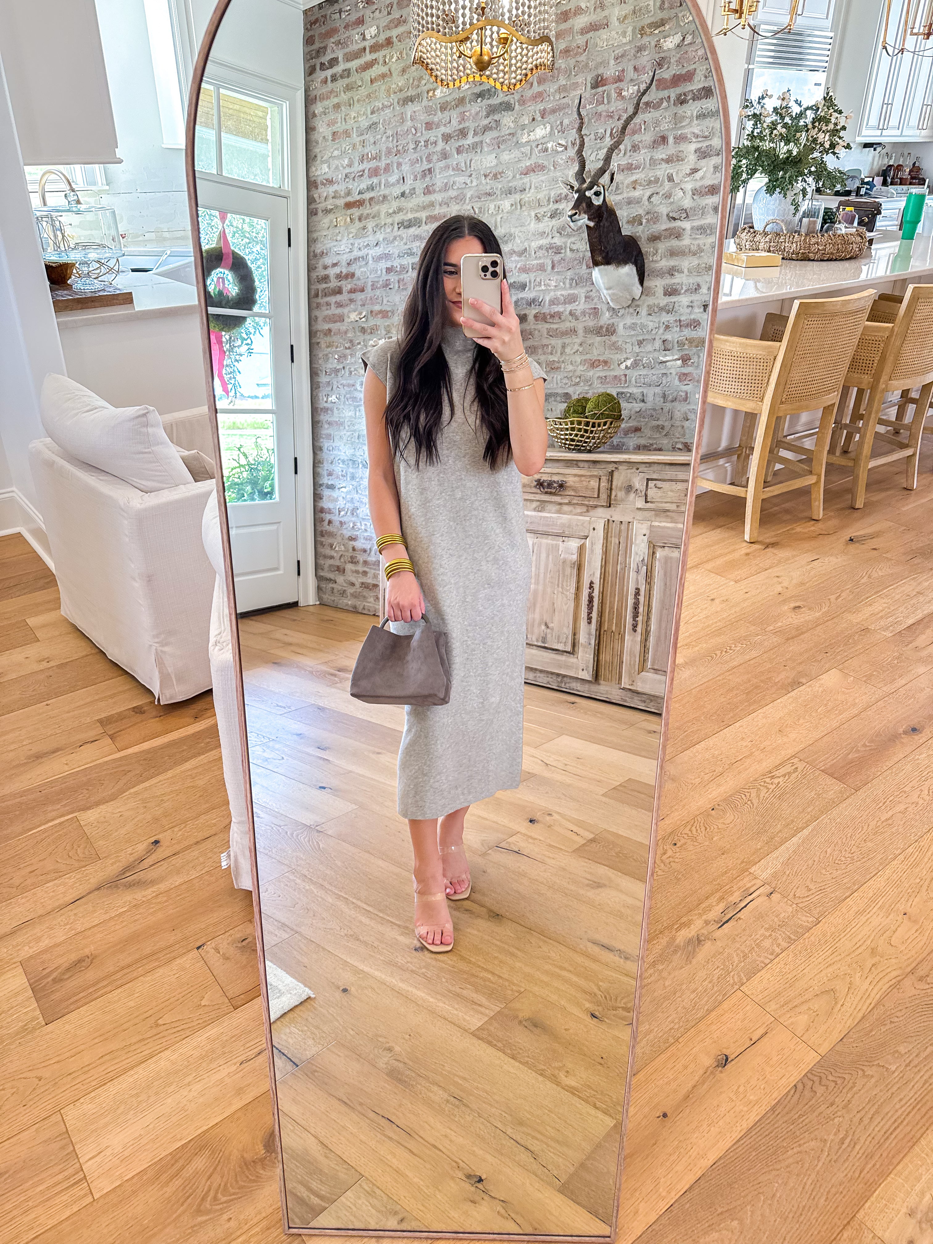 The Sydney Sweater Midi Dress Oatmeal