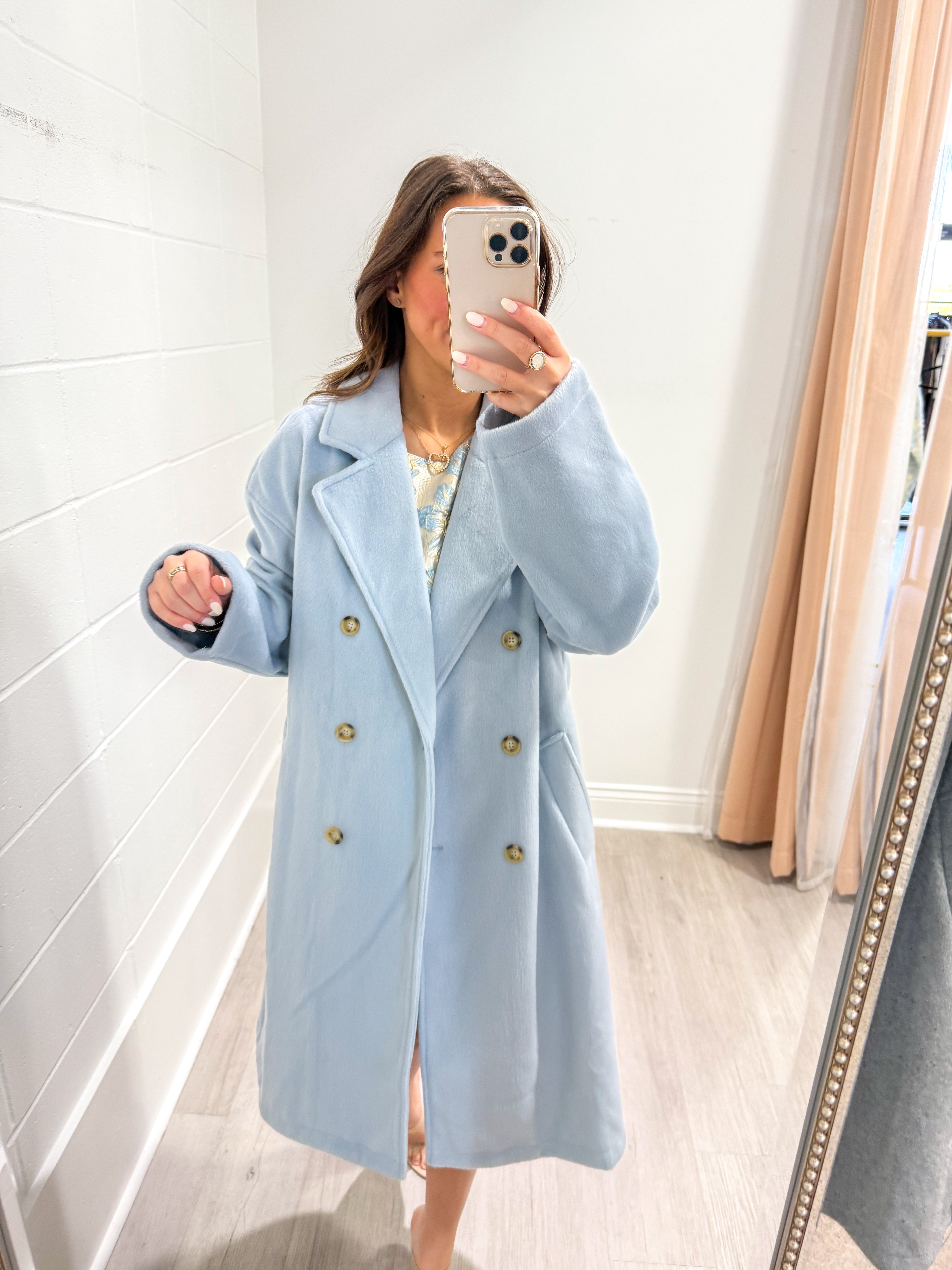 Blue Blooms Jacquard Mini