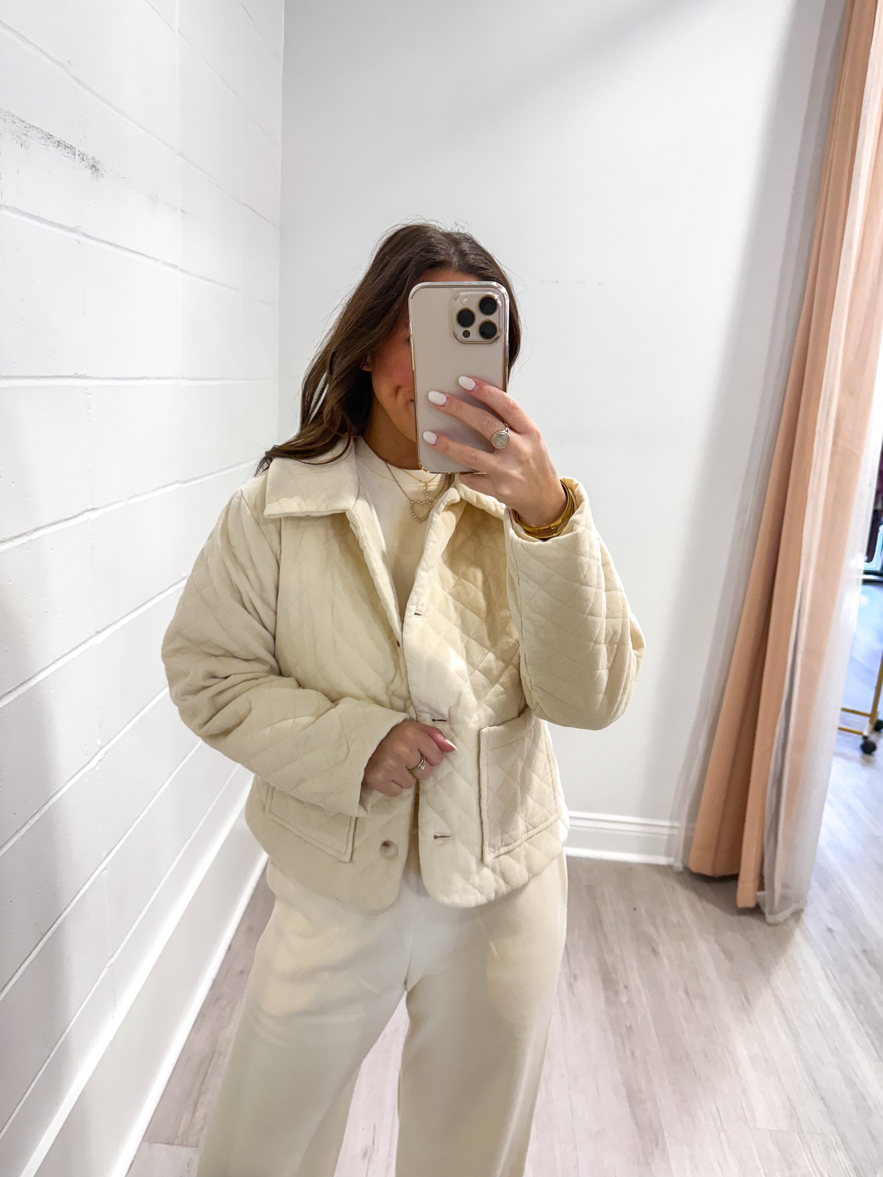 Chandler Quilted Ivory Jacket