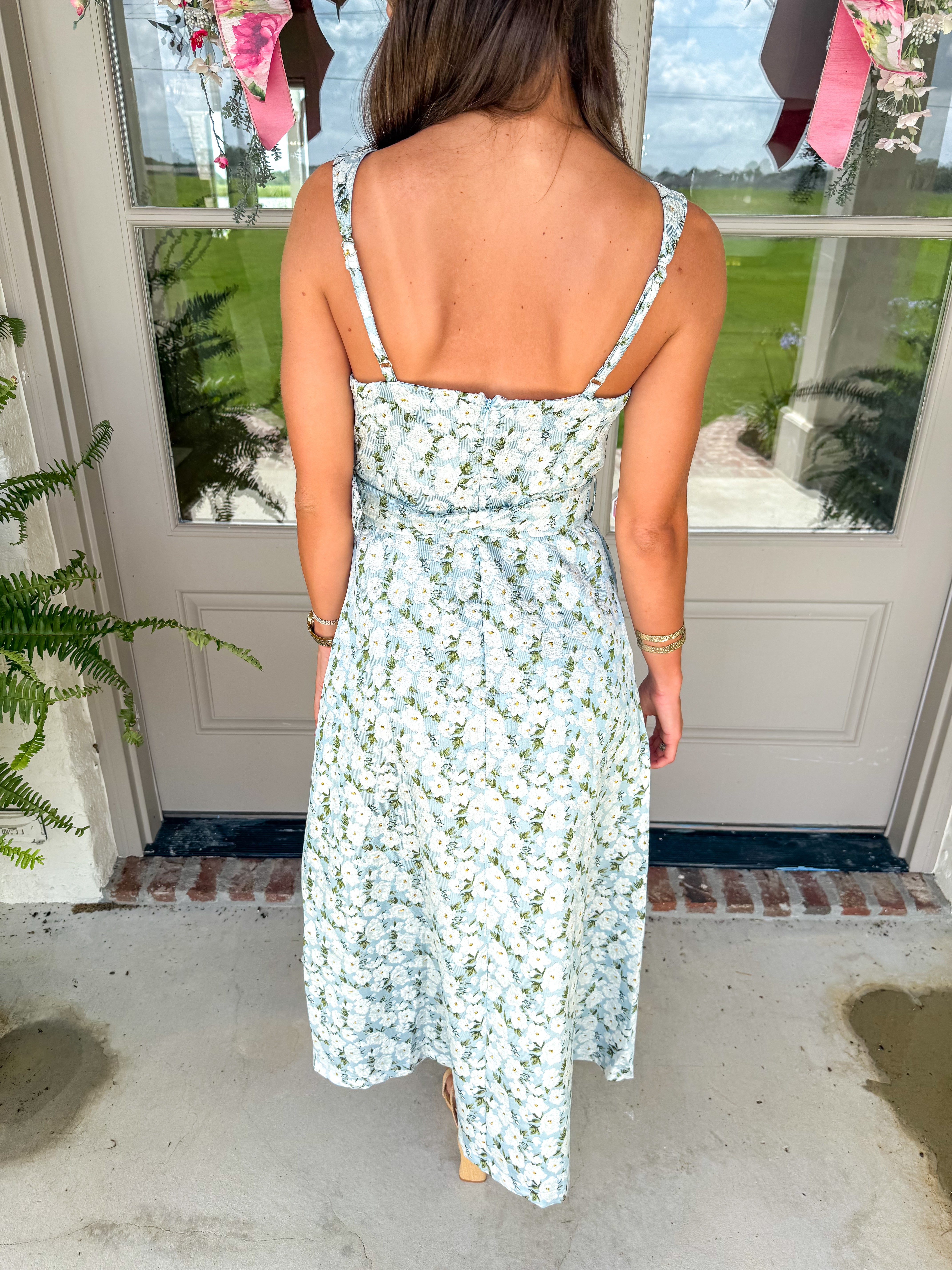 Sweet Serinity Blue Floral Midi