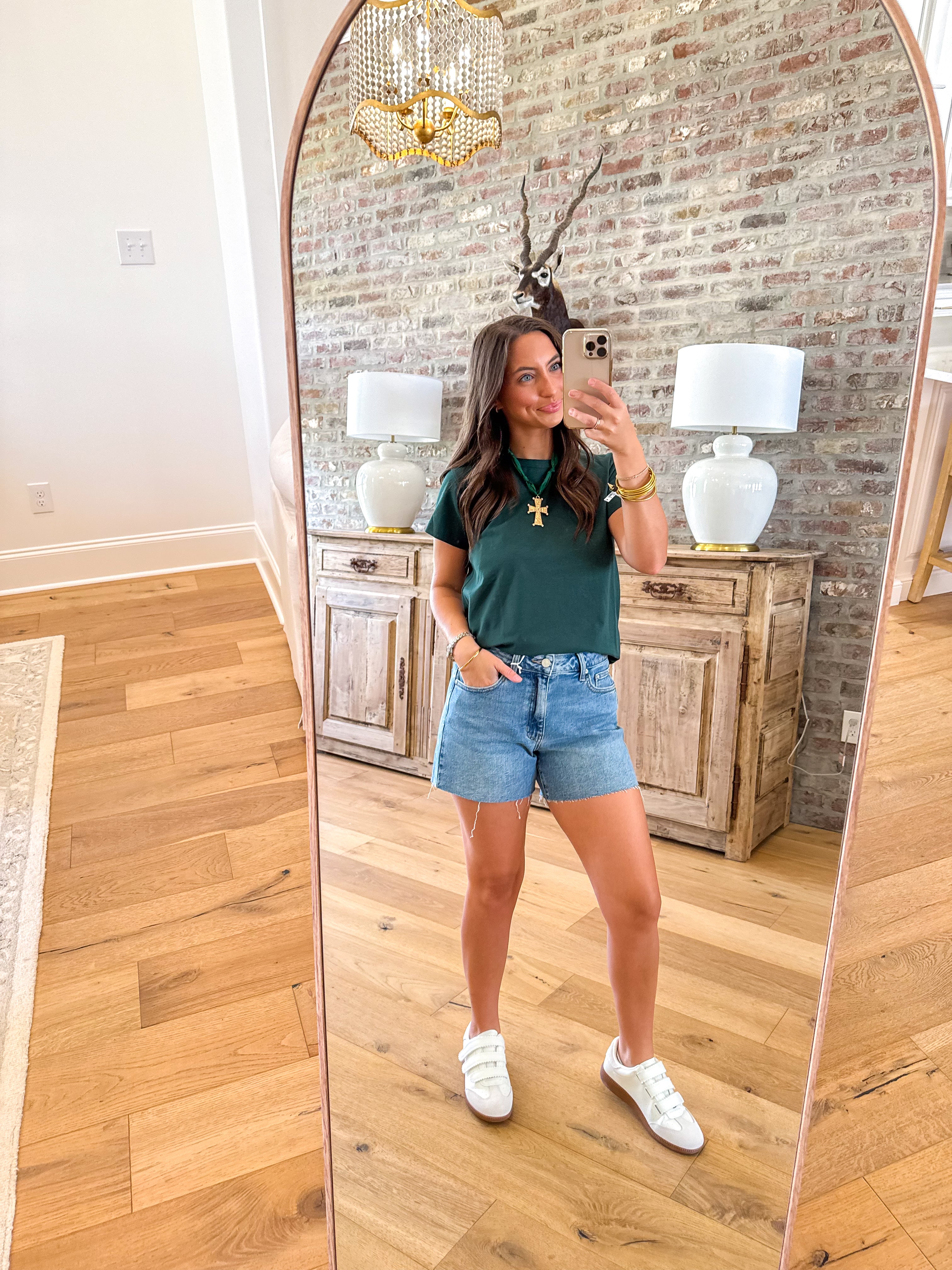 Maia Classic Crewneck T-Shirt Dark Green