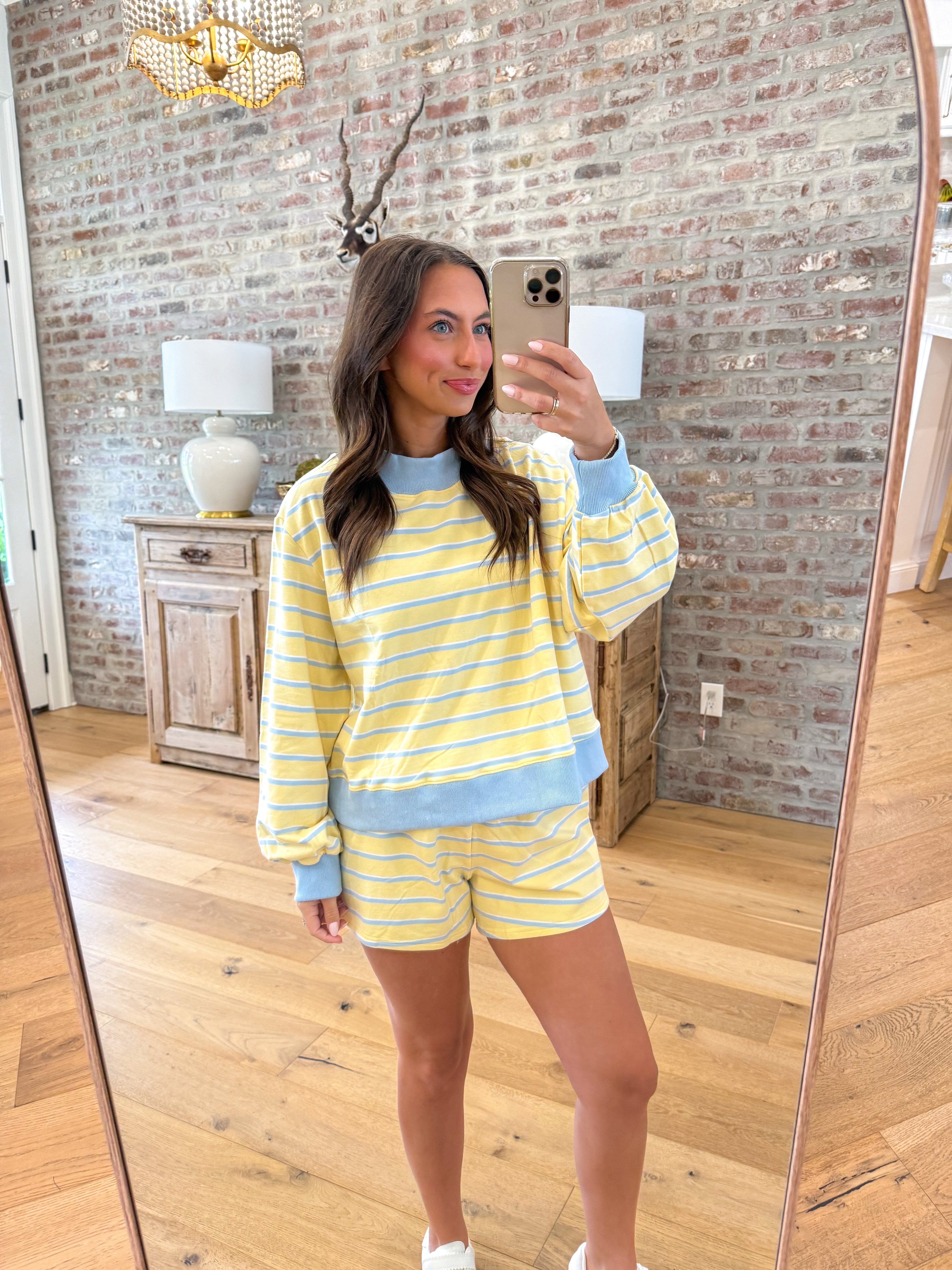 Georgia Days Striped Lounge Set Yellow/Blue