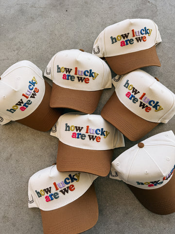 How Lucky Are We Brown/Multi Trucker Hat