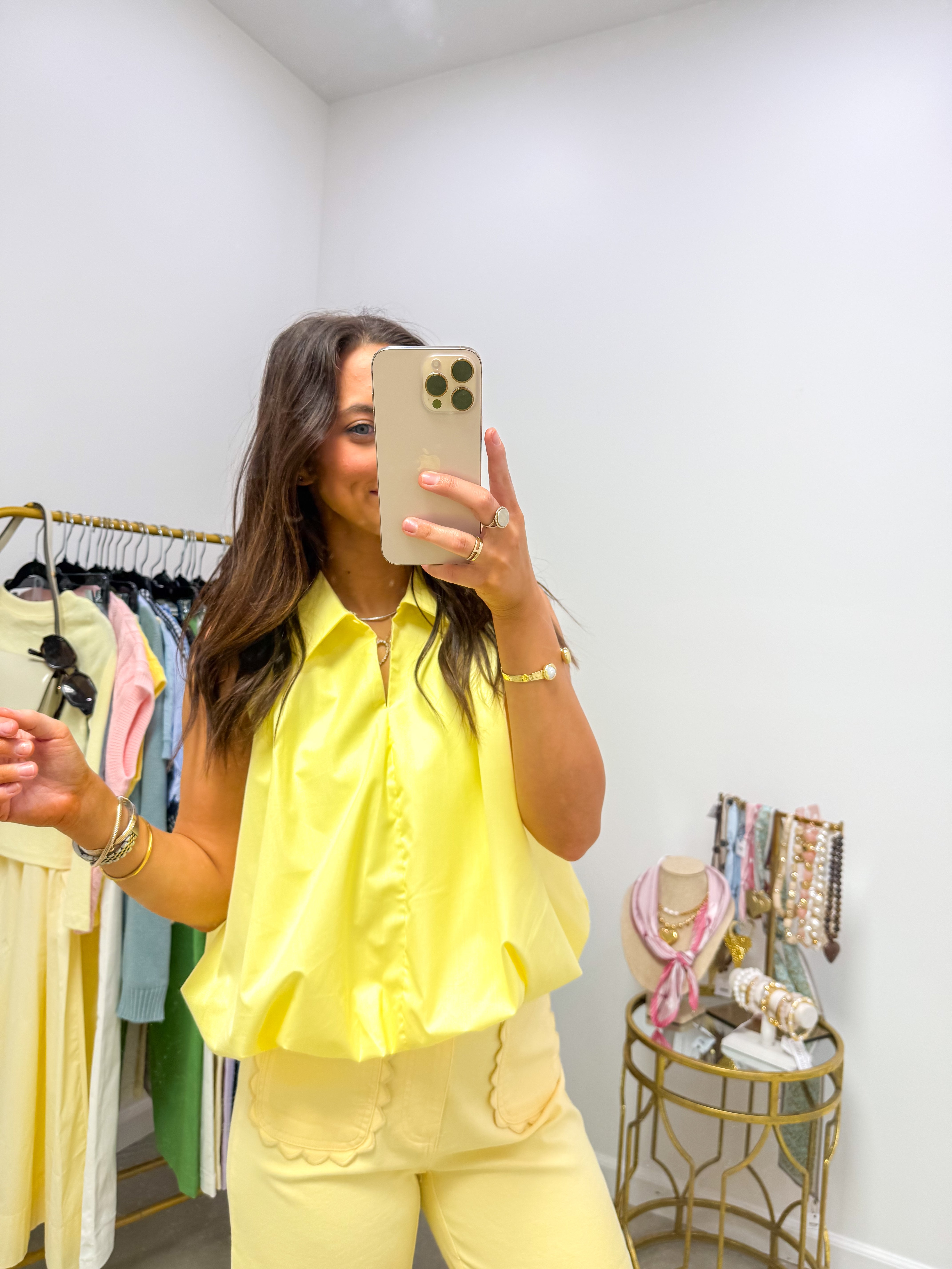 Flirty Yellow Bubble Top