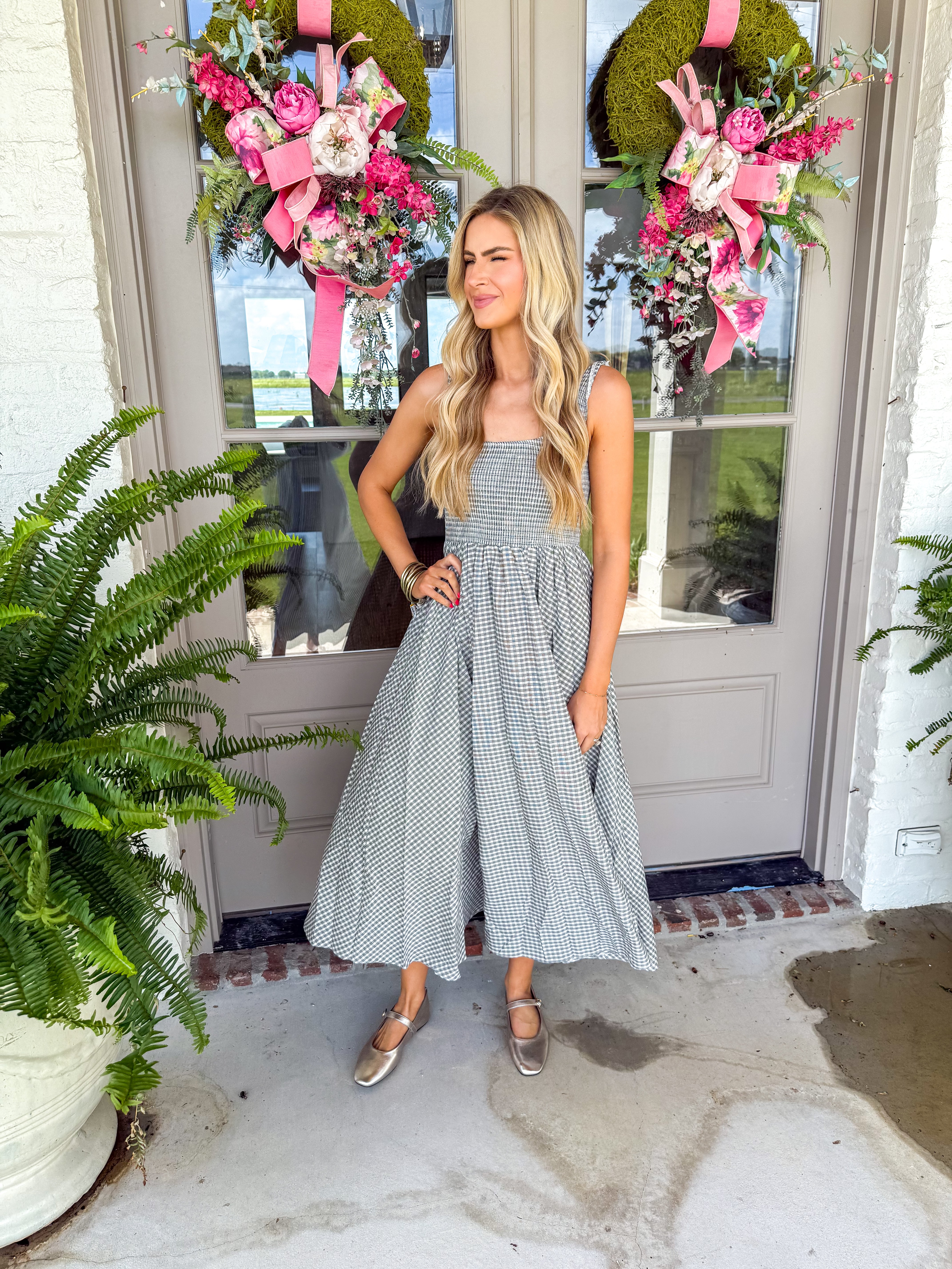 Gingham & Grace Maxi Dress
