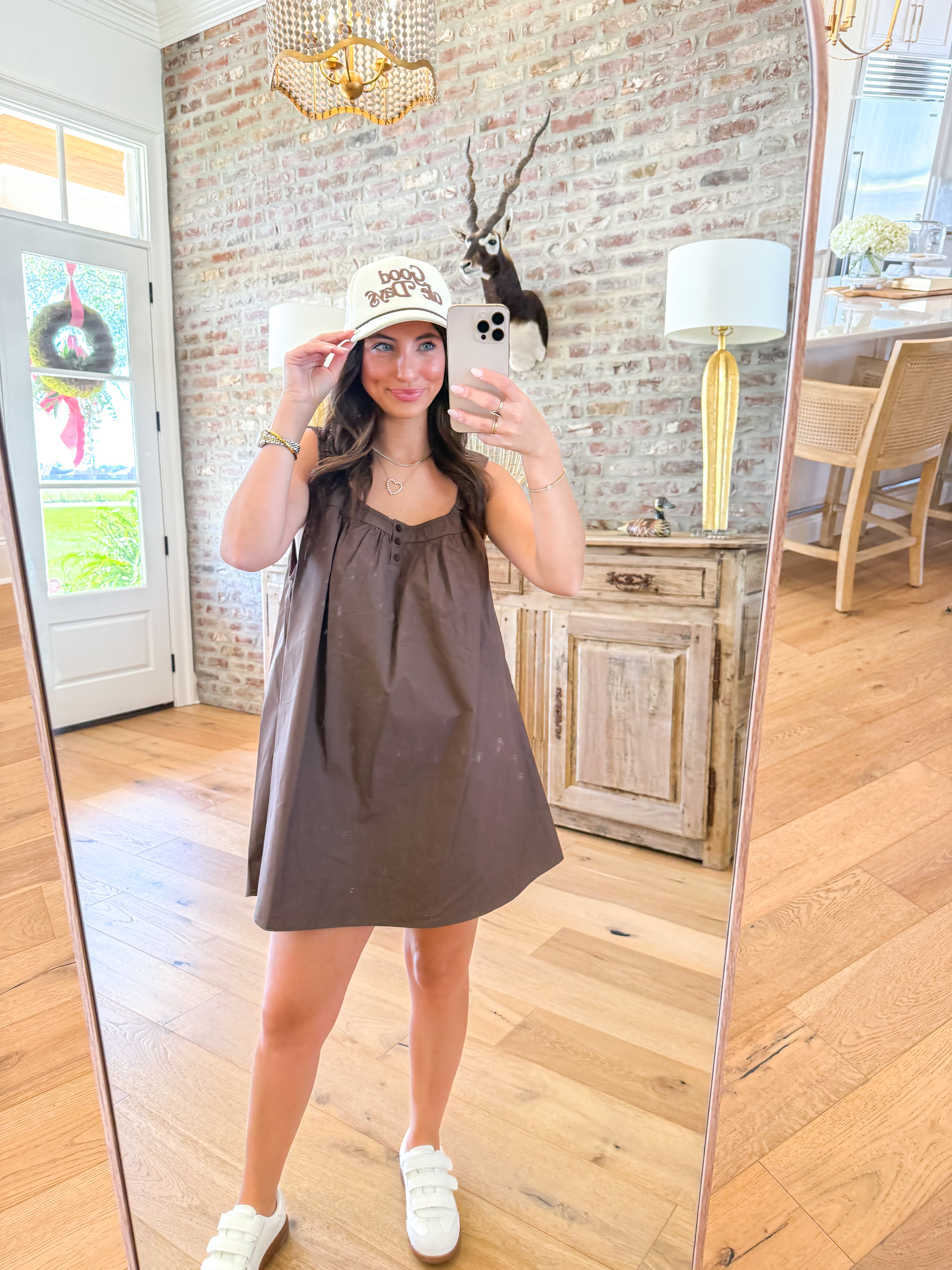 Finn Swing Mini Dress Coffee