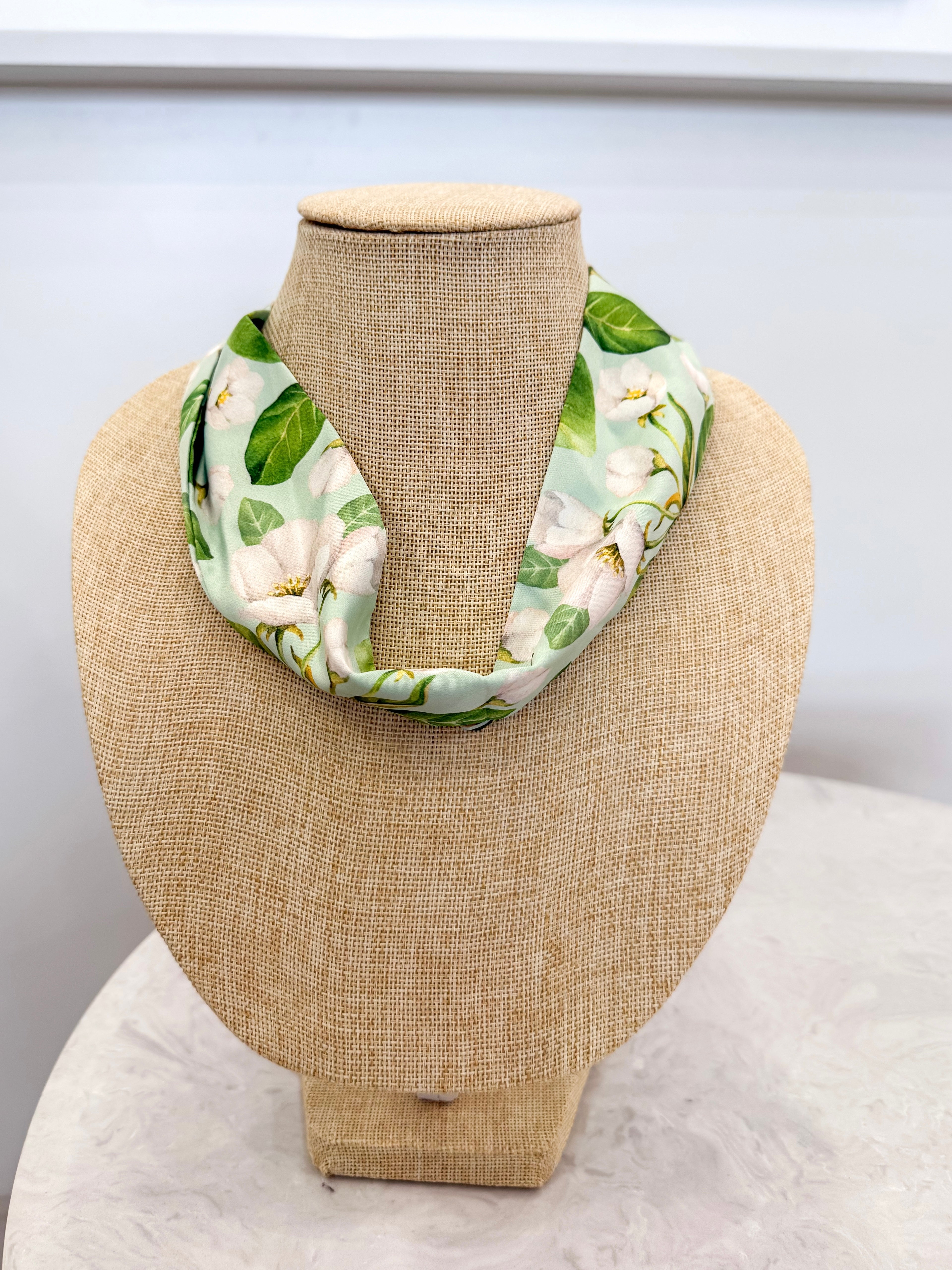 Green Magnolia Twilly Scarf