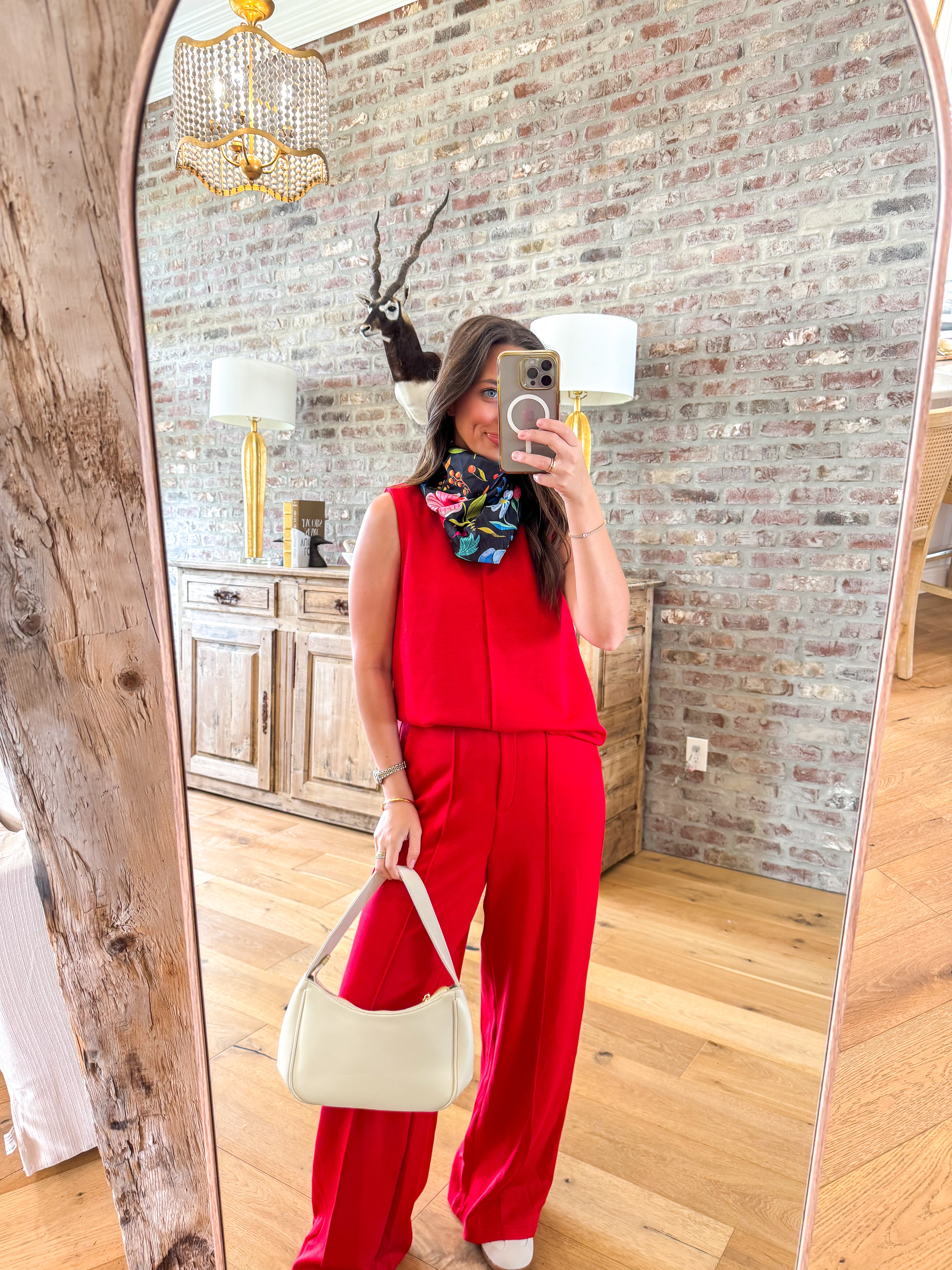 Red Soft Modal Lounge Set