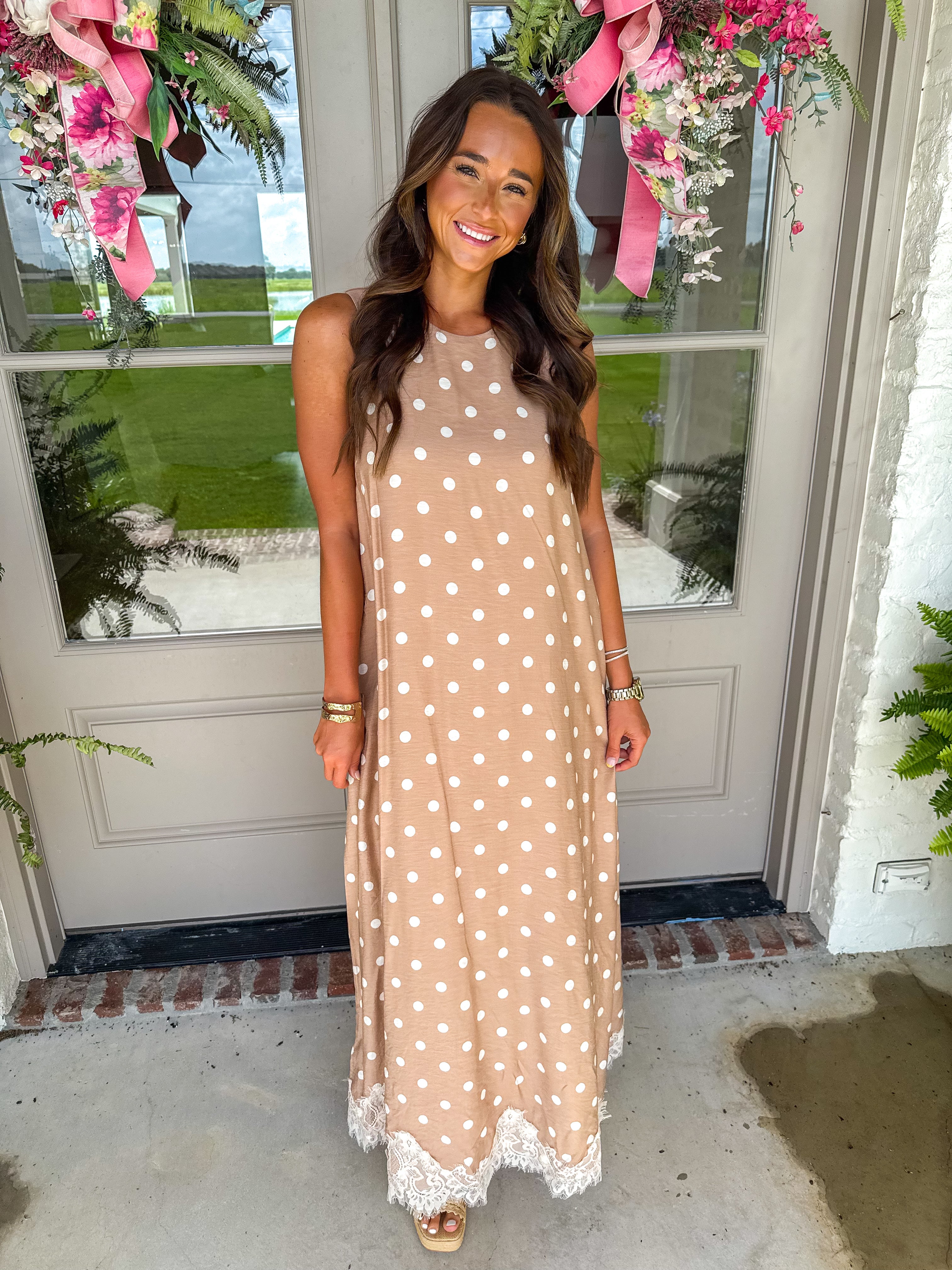 Latte Polka Dot Party Maxi