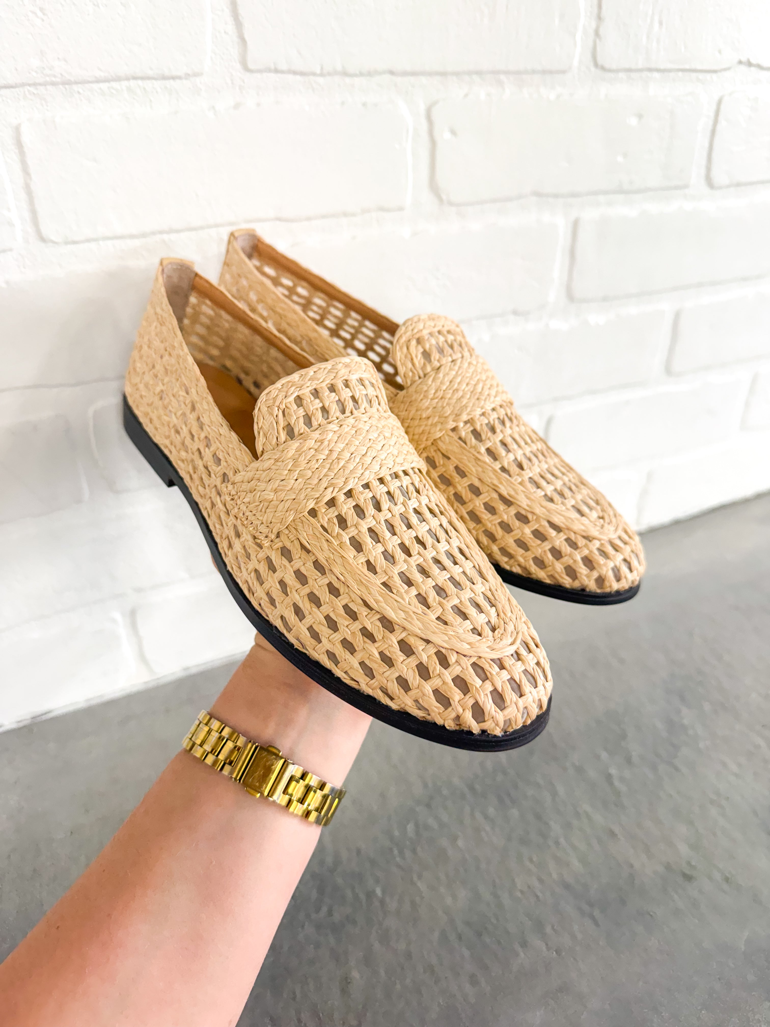 Stweart Raffia Loafers
