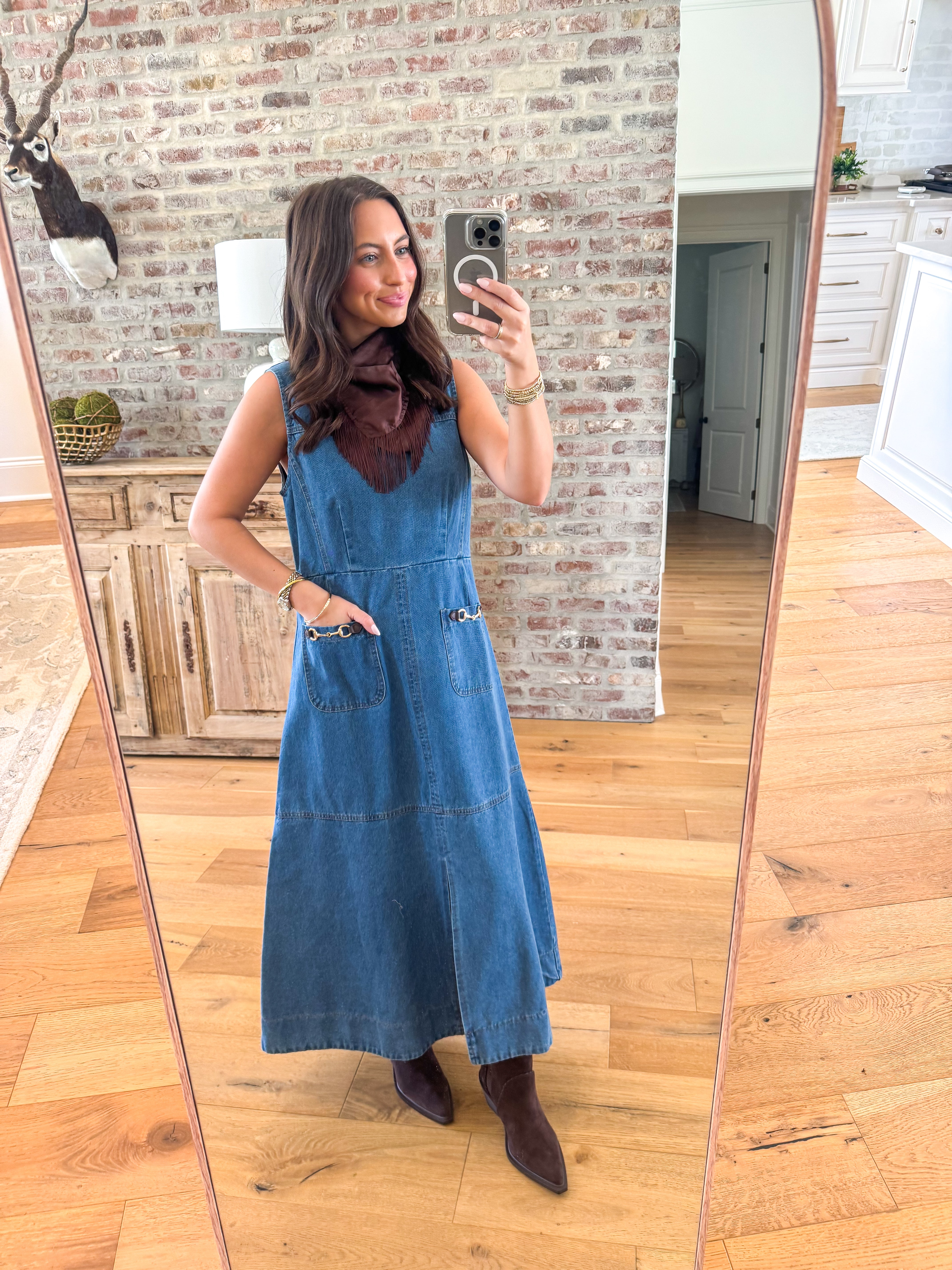Chamberlain Light Denim Midi Dress