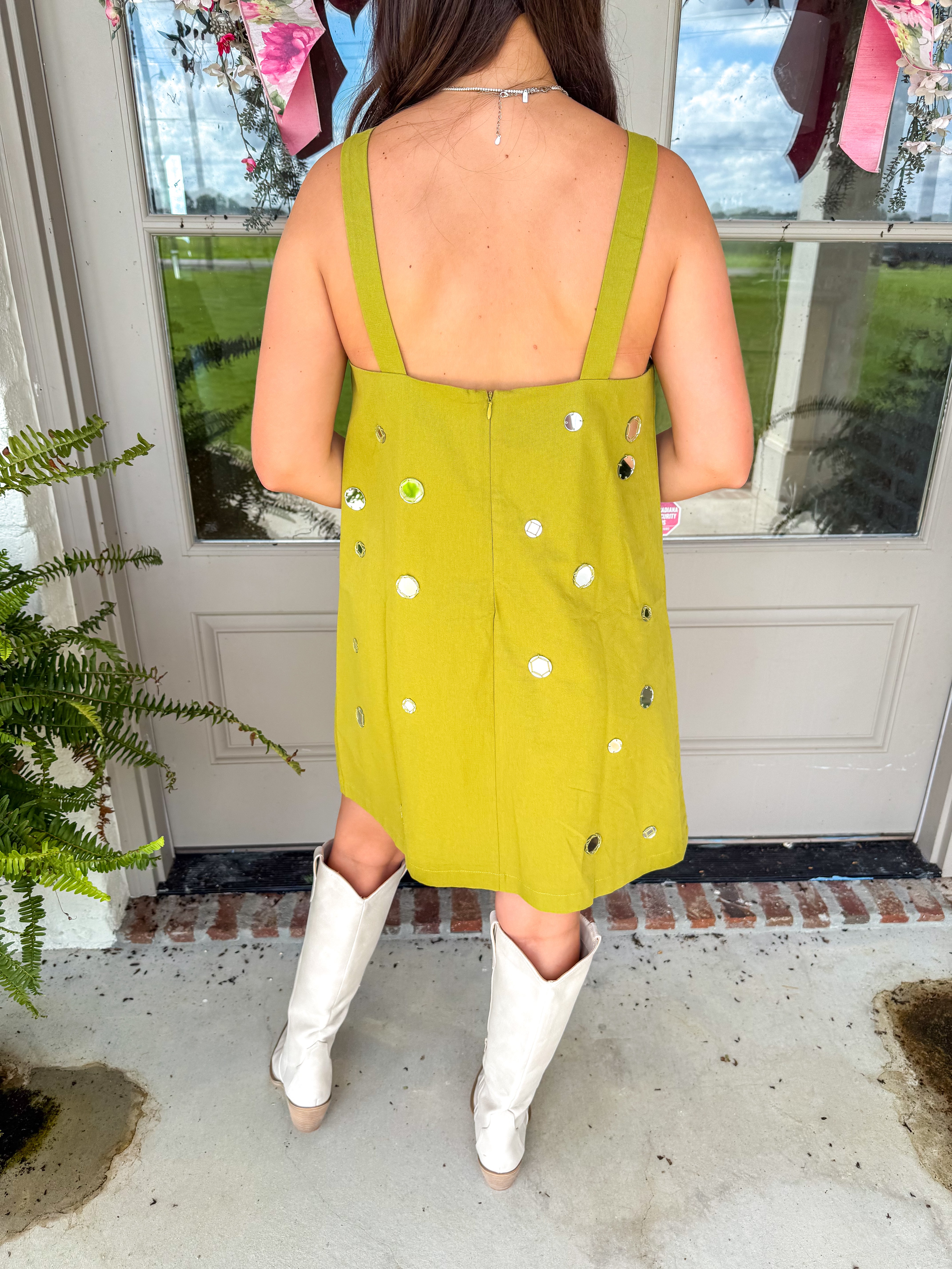 Mirror Mirror Mini Dress Olive
