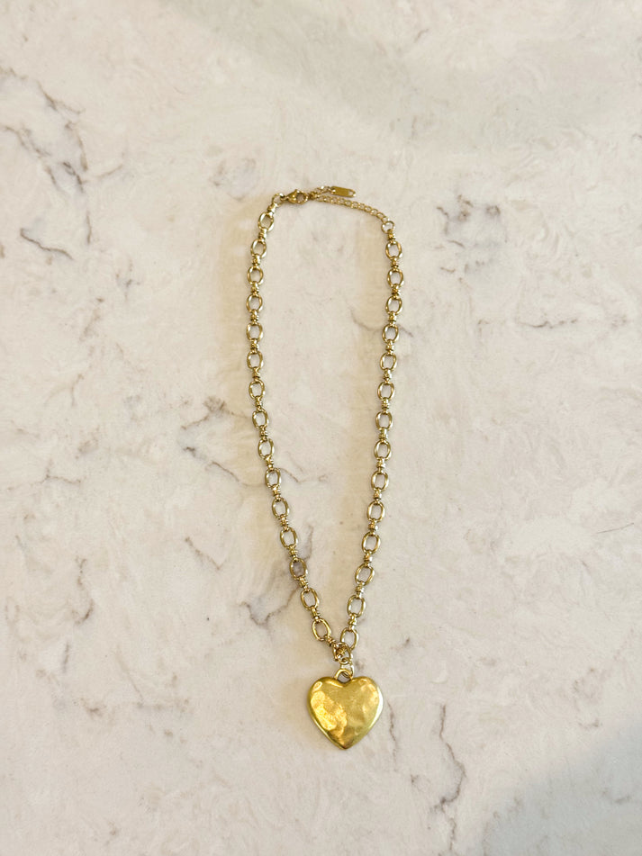 Small Vintage Heart Necklace