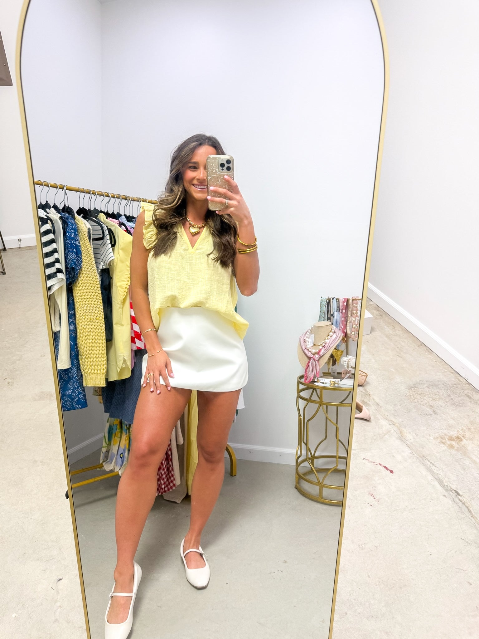 Emilie Butter Yellow Ruffle Sleeve Blouse