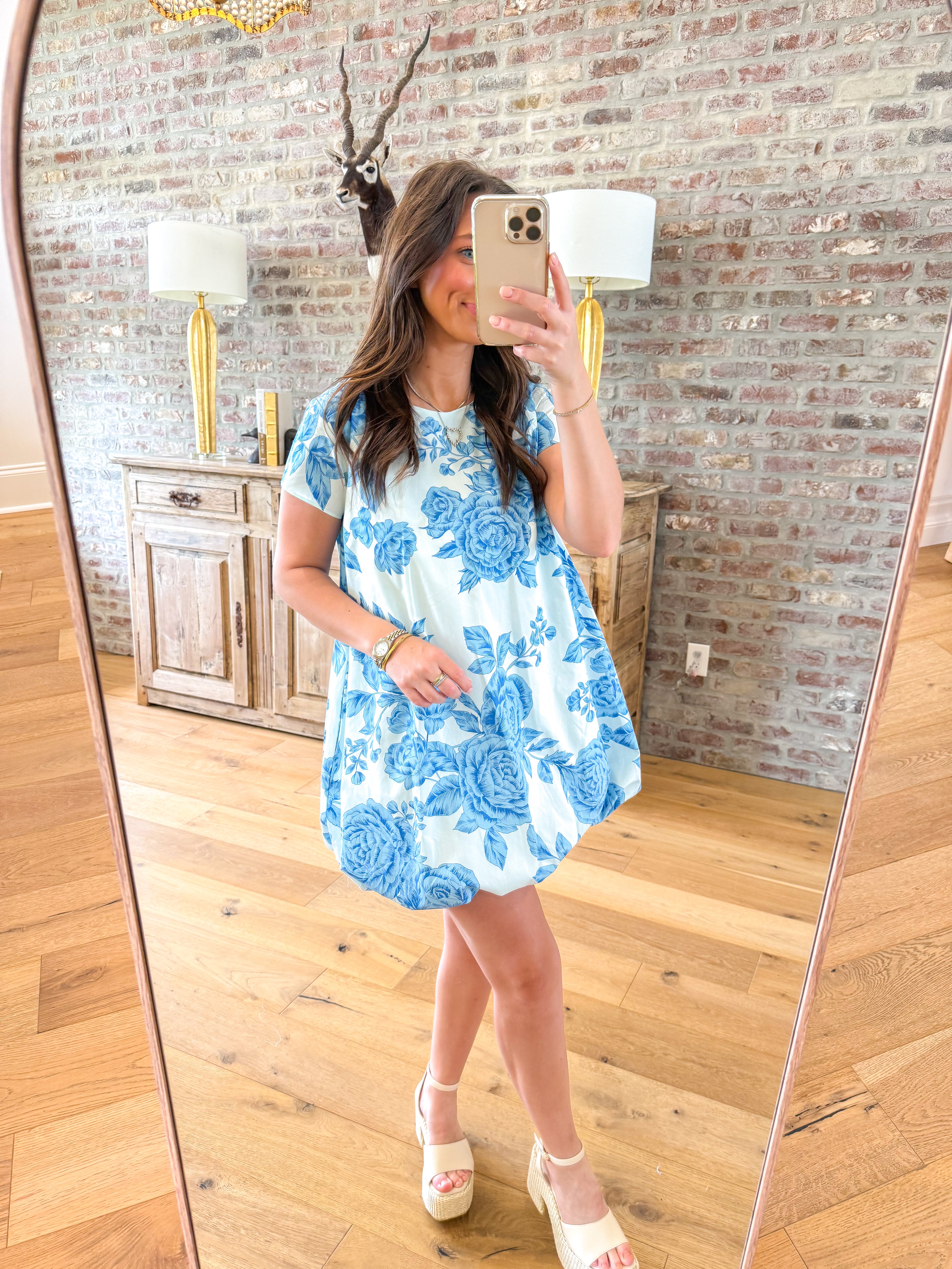 Clara Blue Rose Bubble Mini