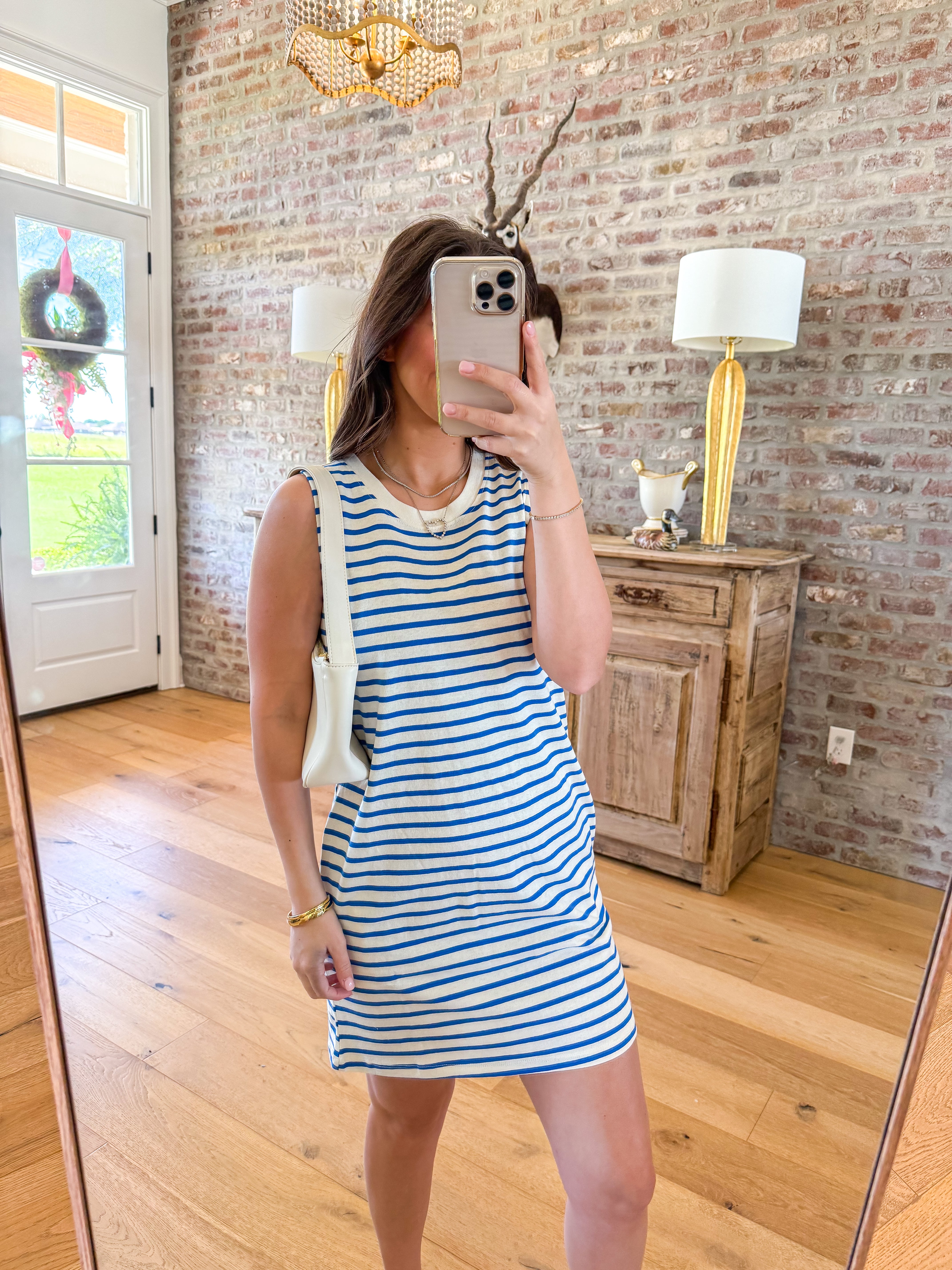 All the Love Striped Blue Mini