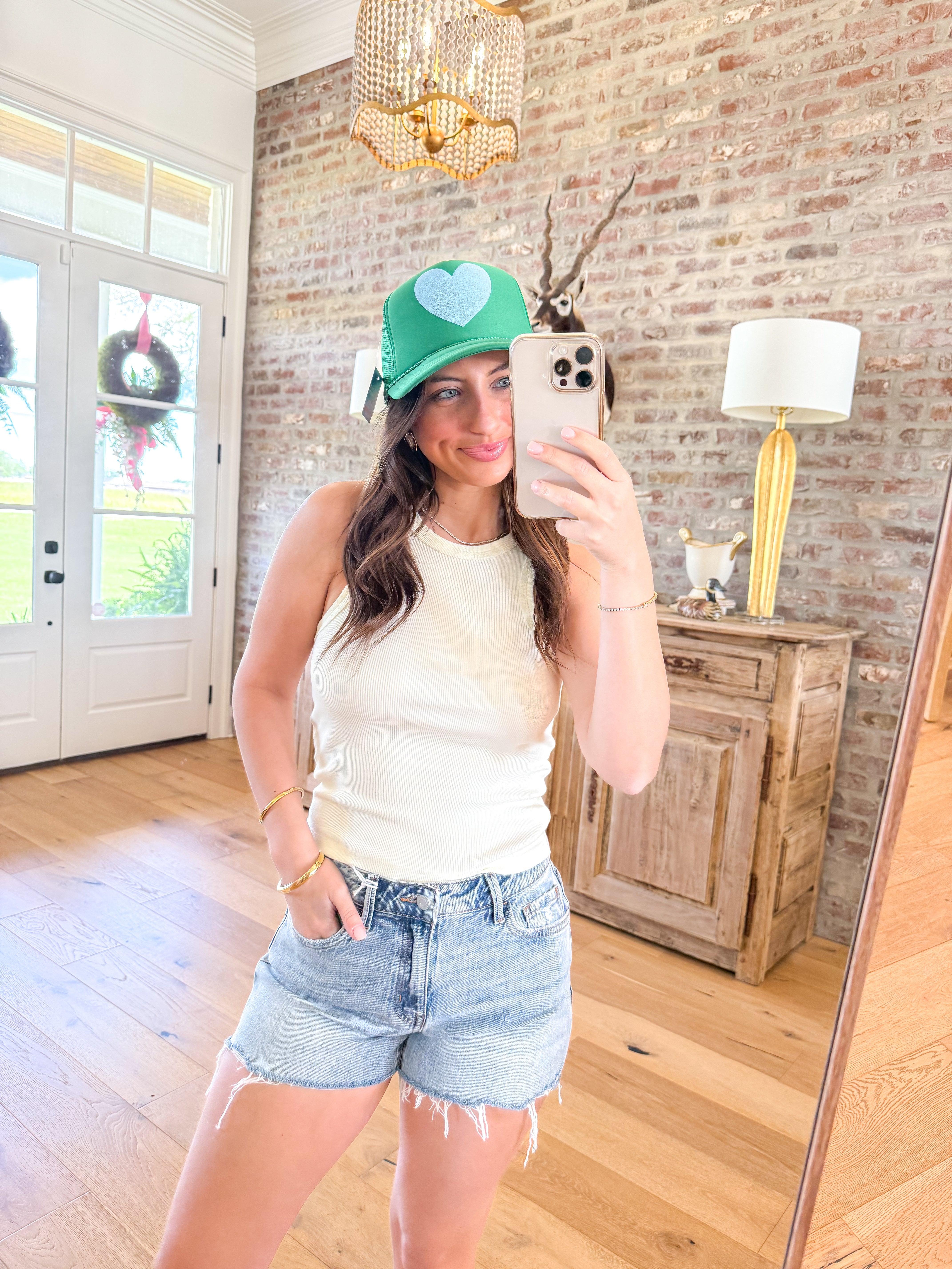 Sweet Tea Ribbed Tank Cream