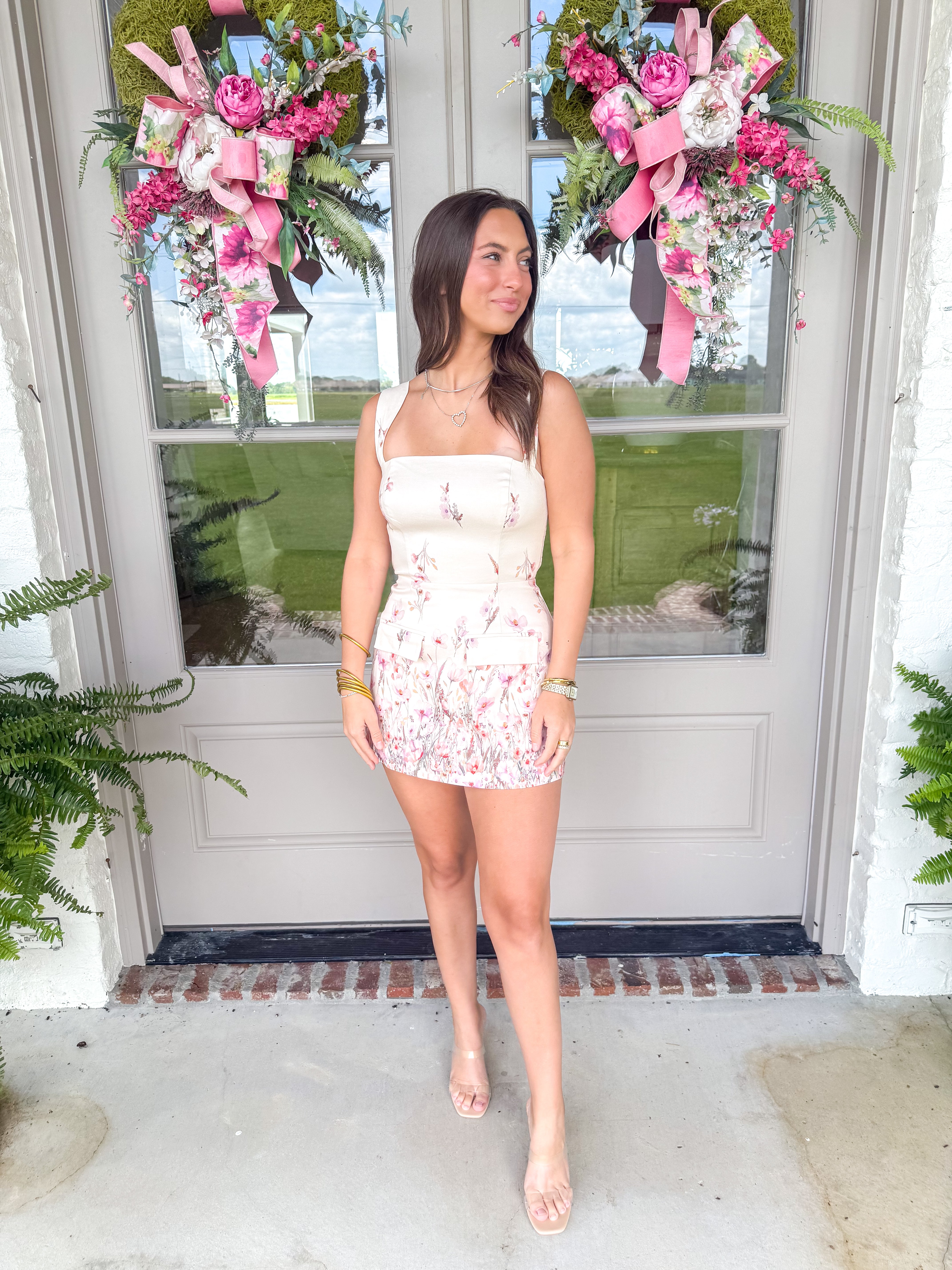 Cream Floral Romper