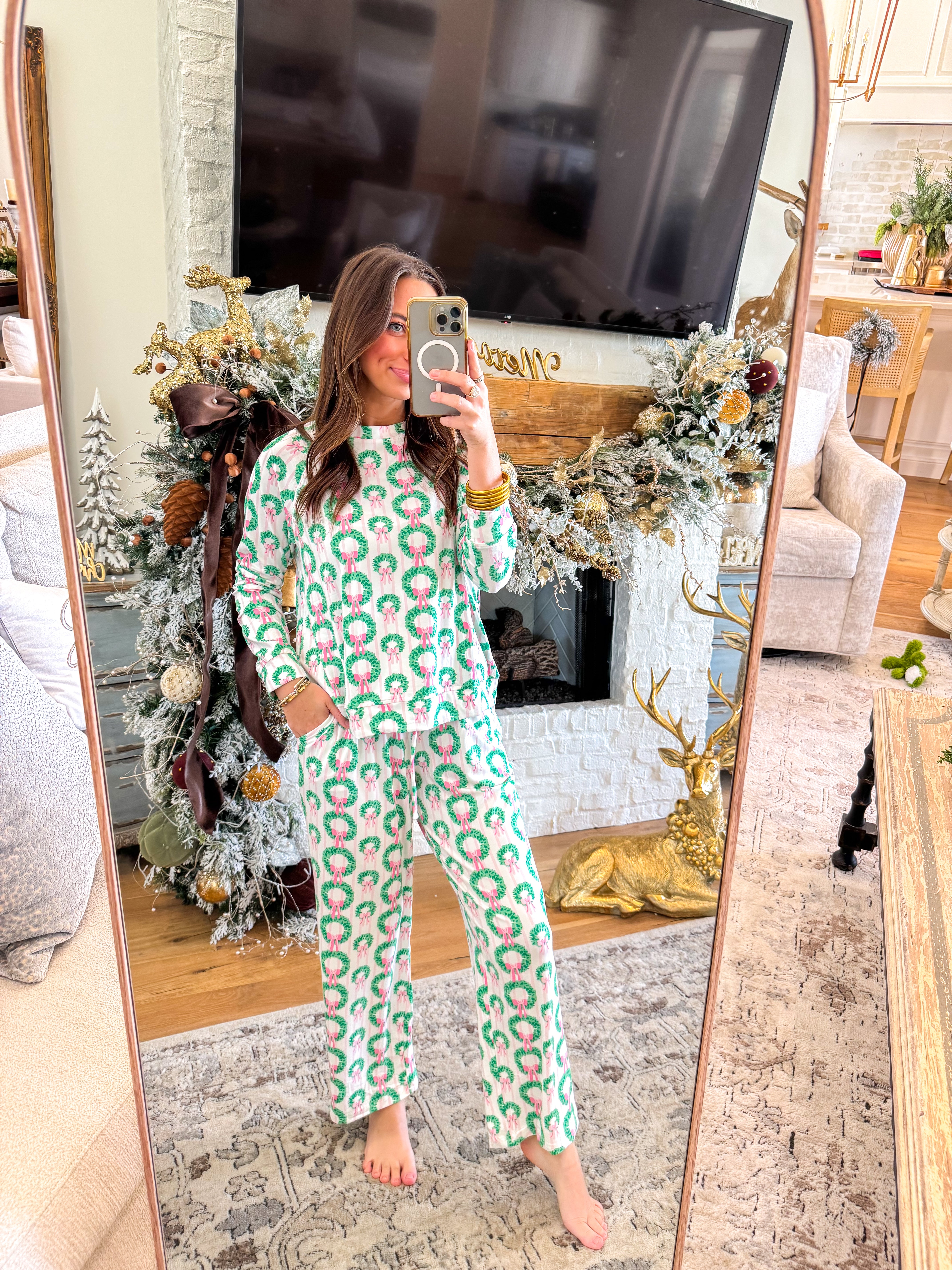 Annie Pajama Set | Rosy Wreaths