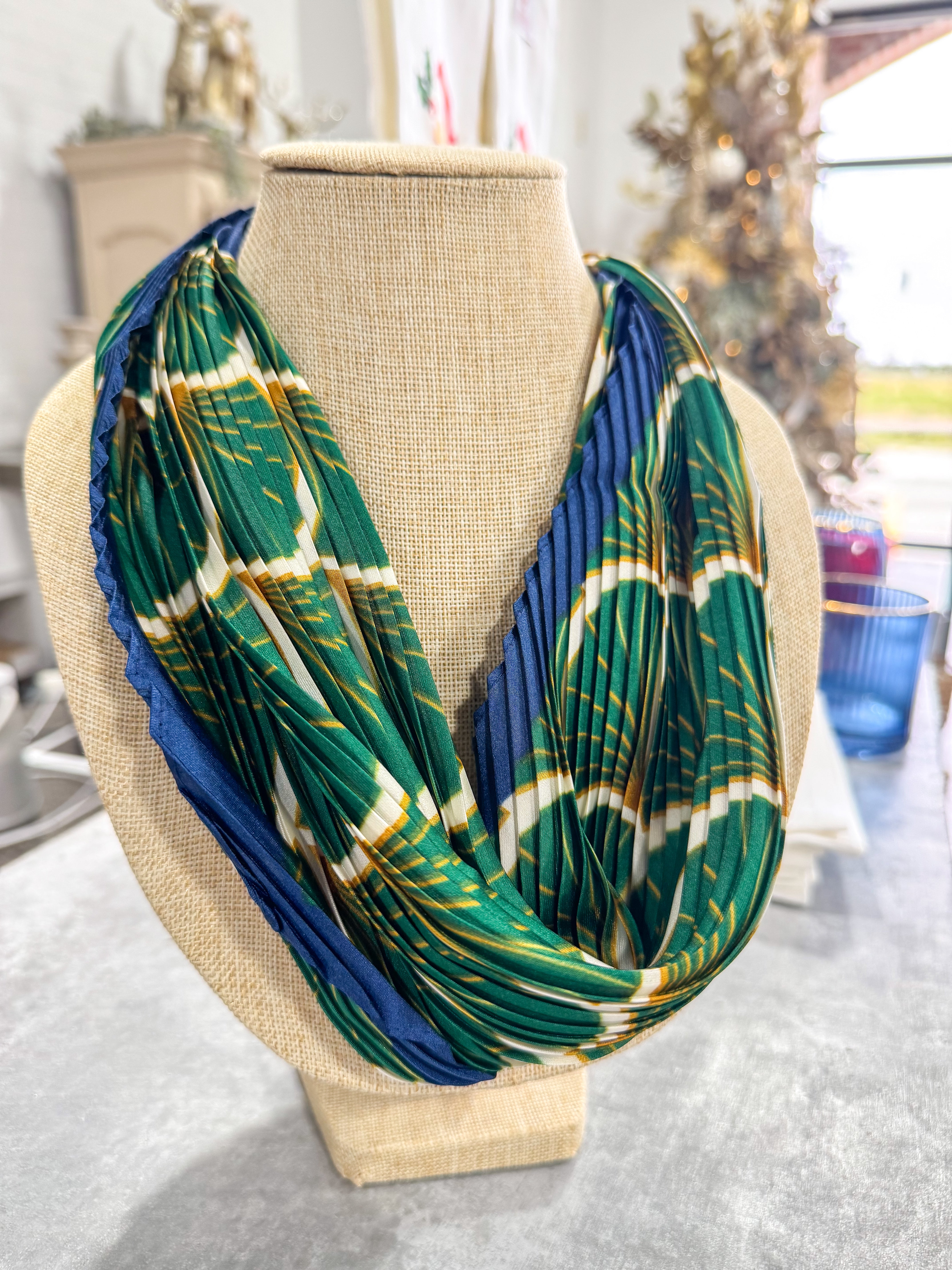Green/Navy Scarf